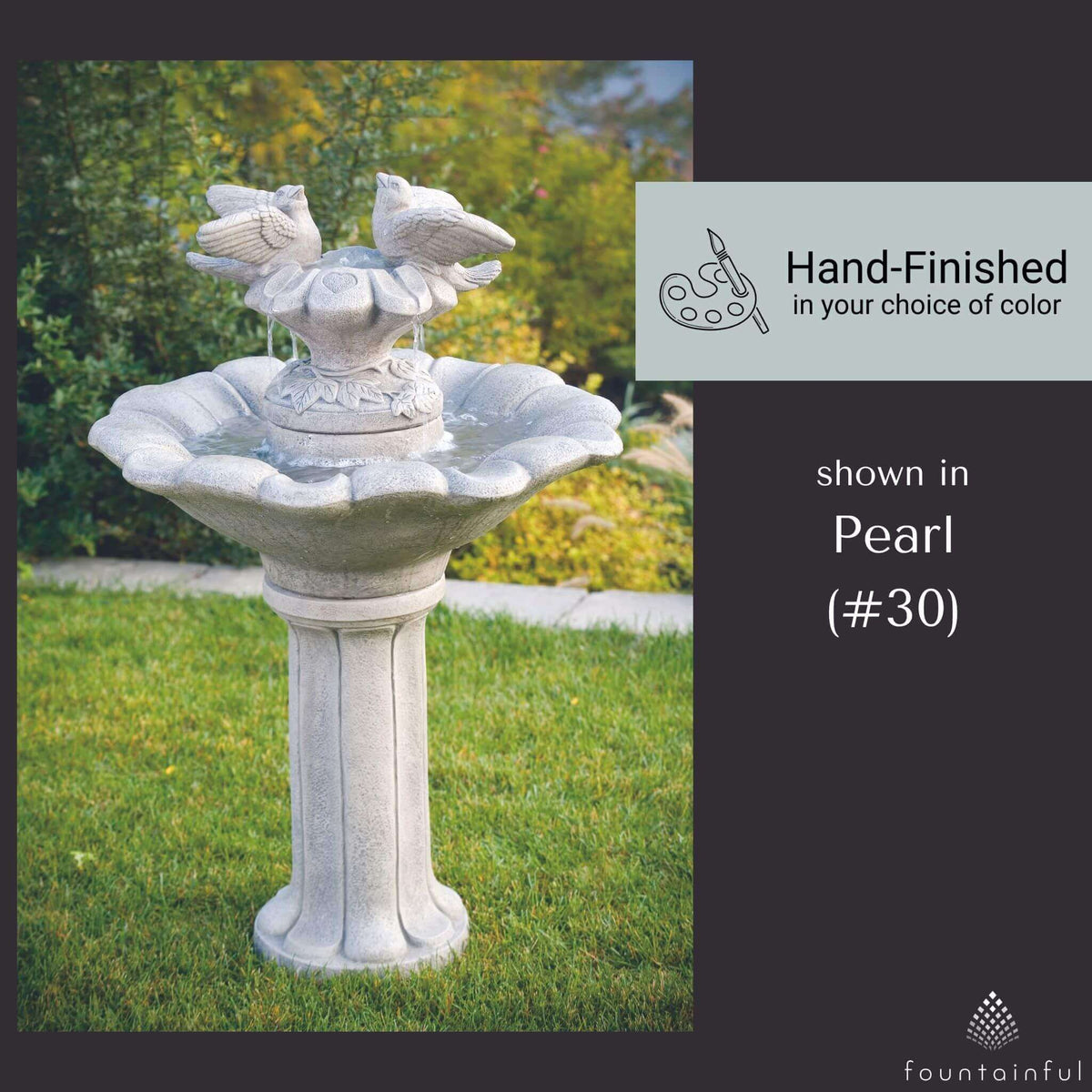Classical Doves of Love Concrete Fountain - Massarellis #3365