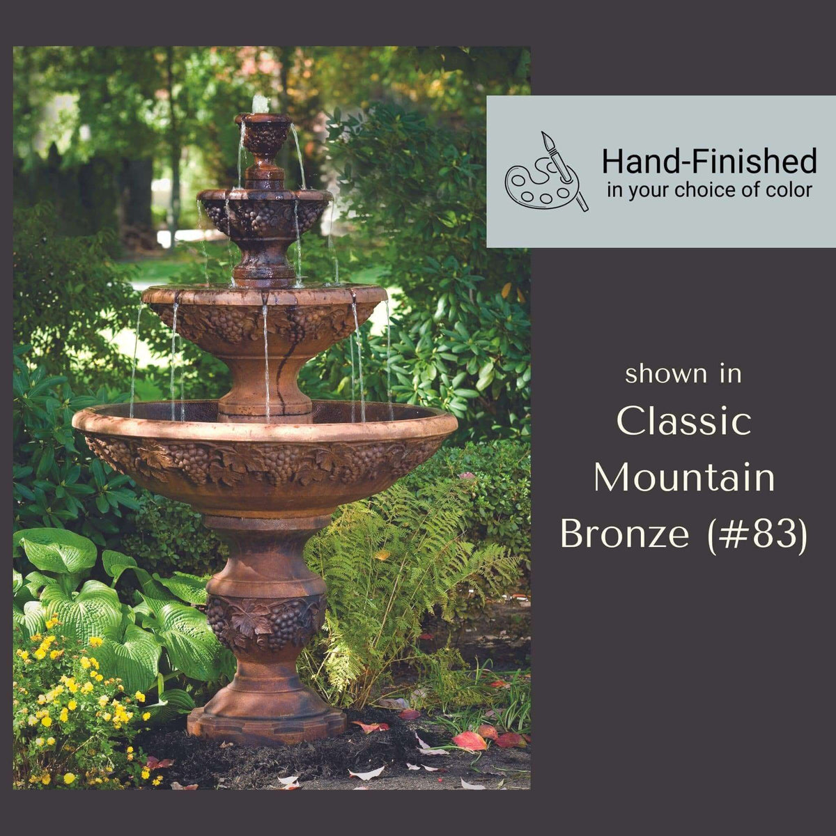 Sonoma 4-Tier Concrete Fountain - Massarellis #3537