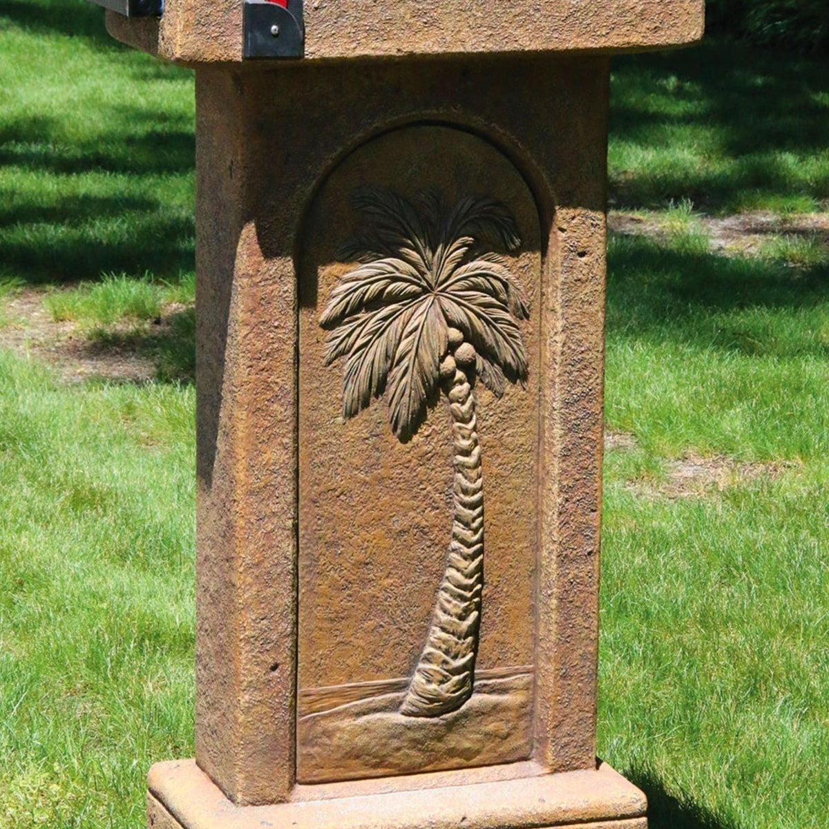 Palm Tree Concrete Mailbox - Massarellis #4728