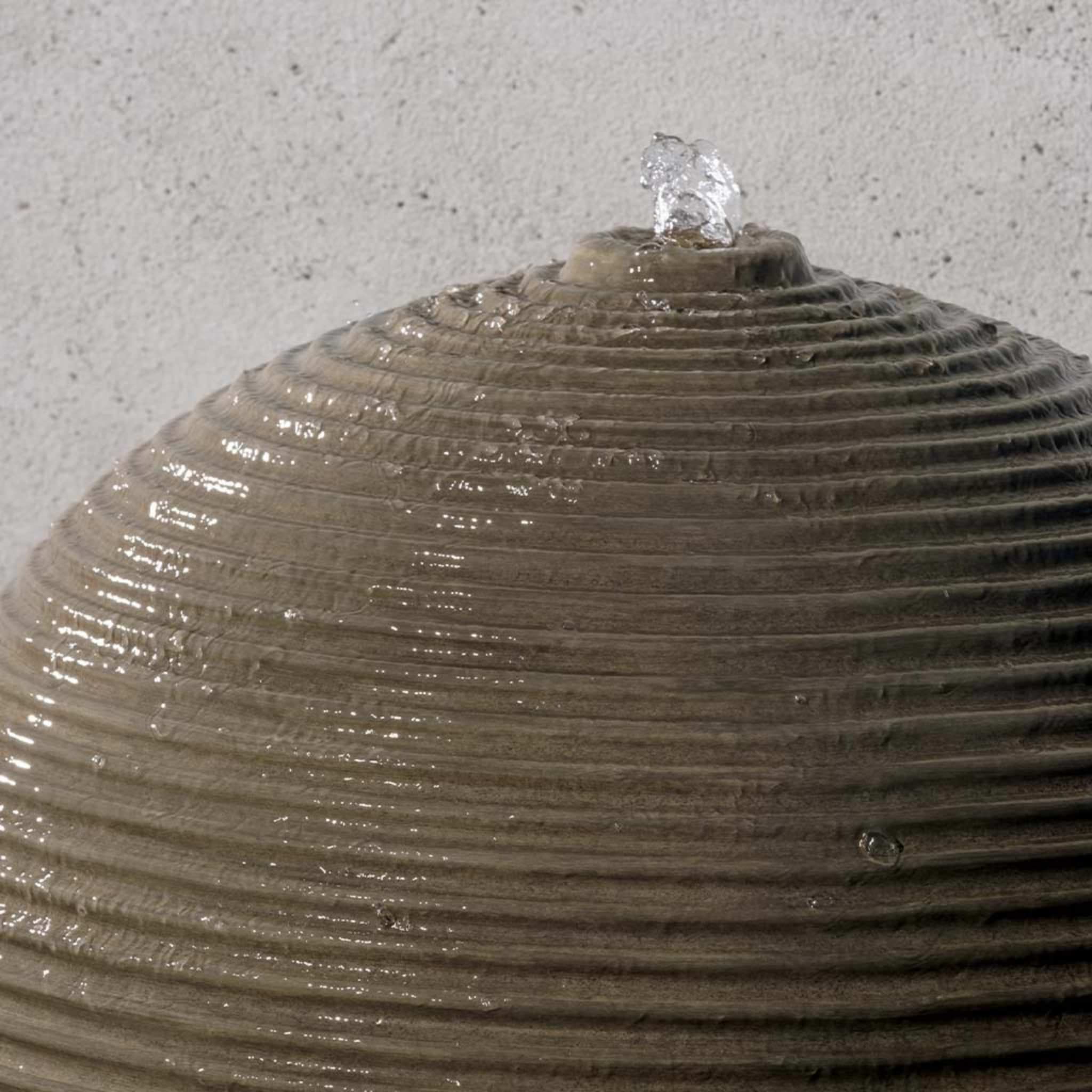 Ribbed Sphere GFRC Garden Fountain - Campania #1114