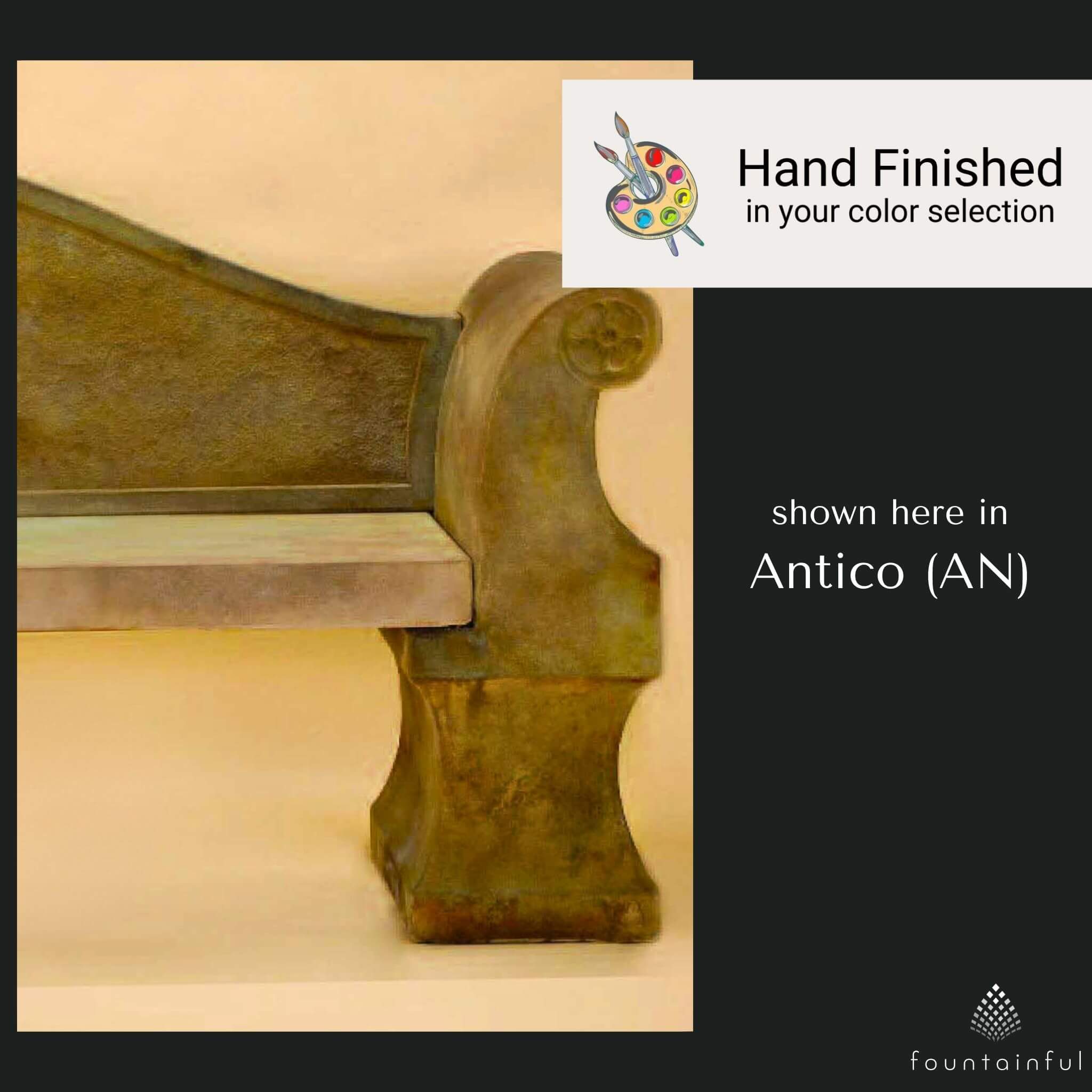 Anduze Concrete Garden Bench - Giannini #561