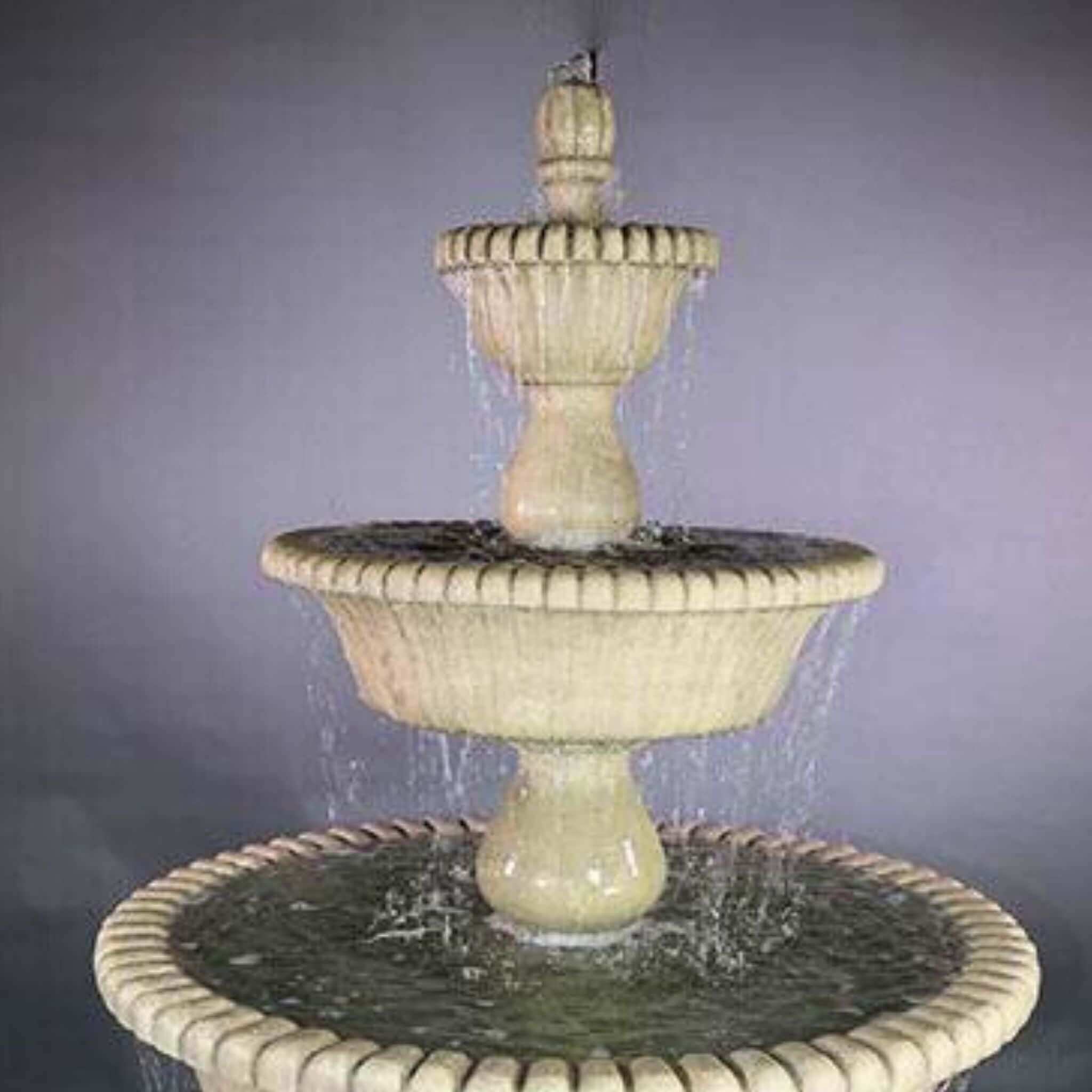 Malibu 3-Tier Concrete Easy Pond Fountain - Giannini #1801