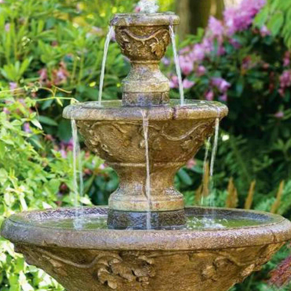 Harvest 3-Tier Concrete Fountain - Massarellis #3624