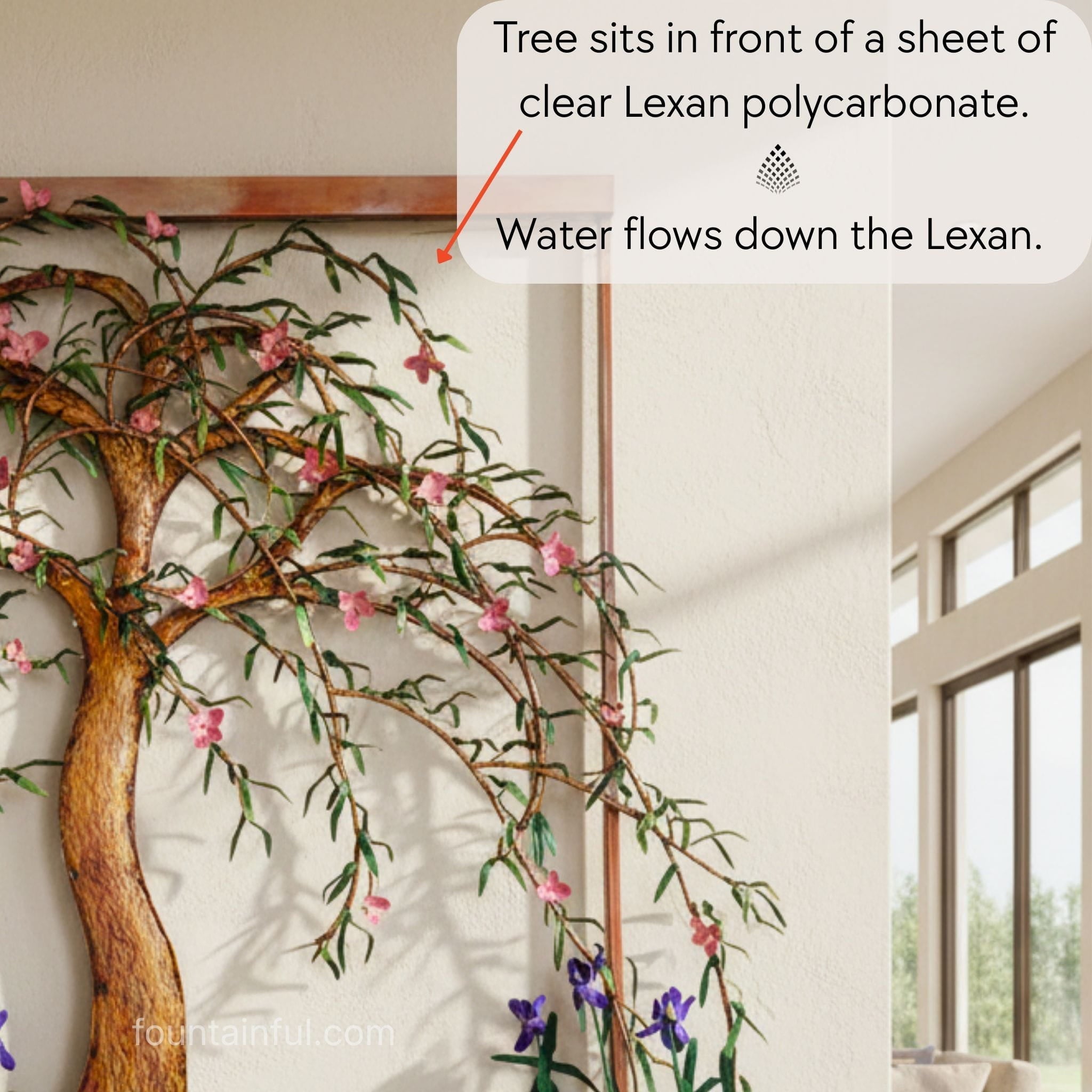 Spring Willow Copper Artwork Wall Fountain - CHG