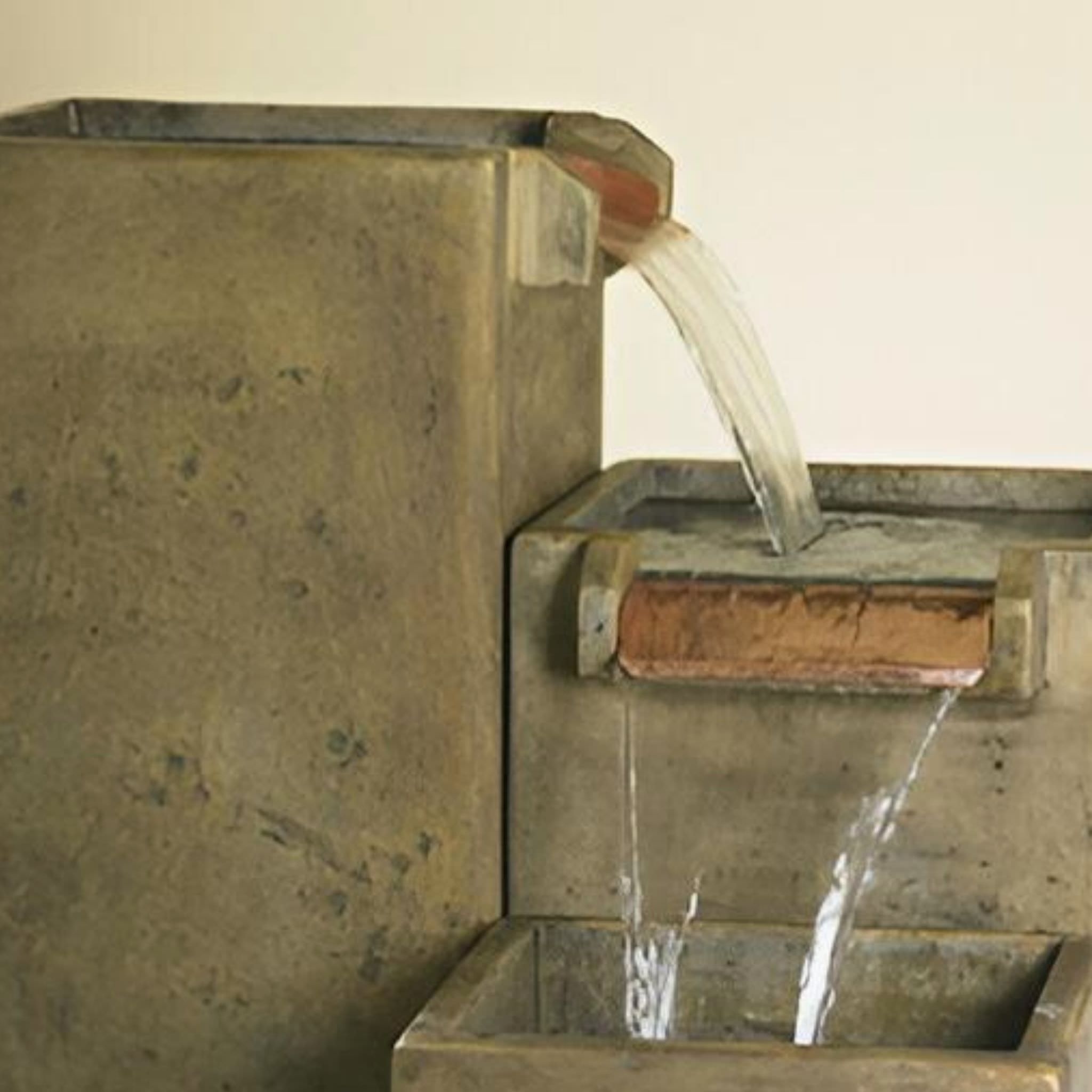 Square Cascade Concrete Fountain - Fiore #AV118