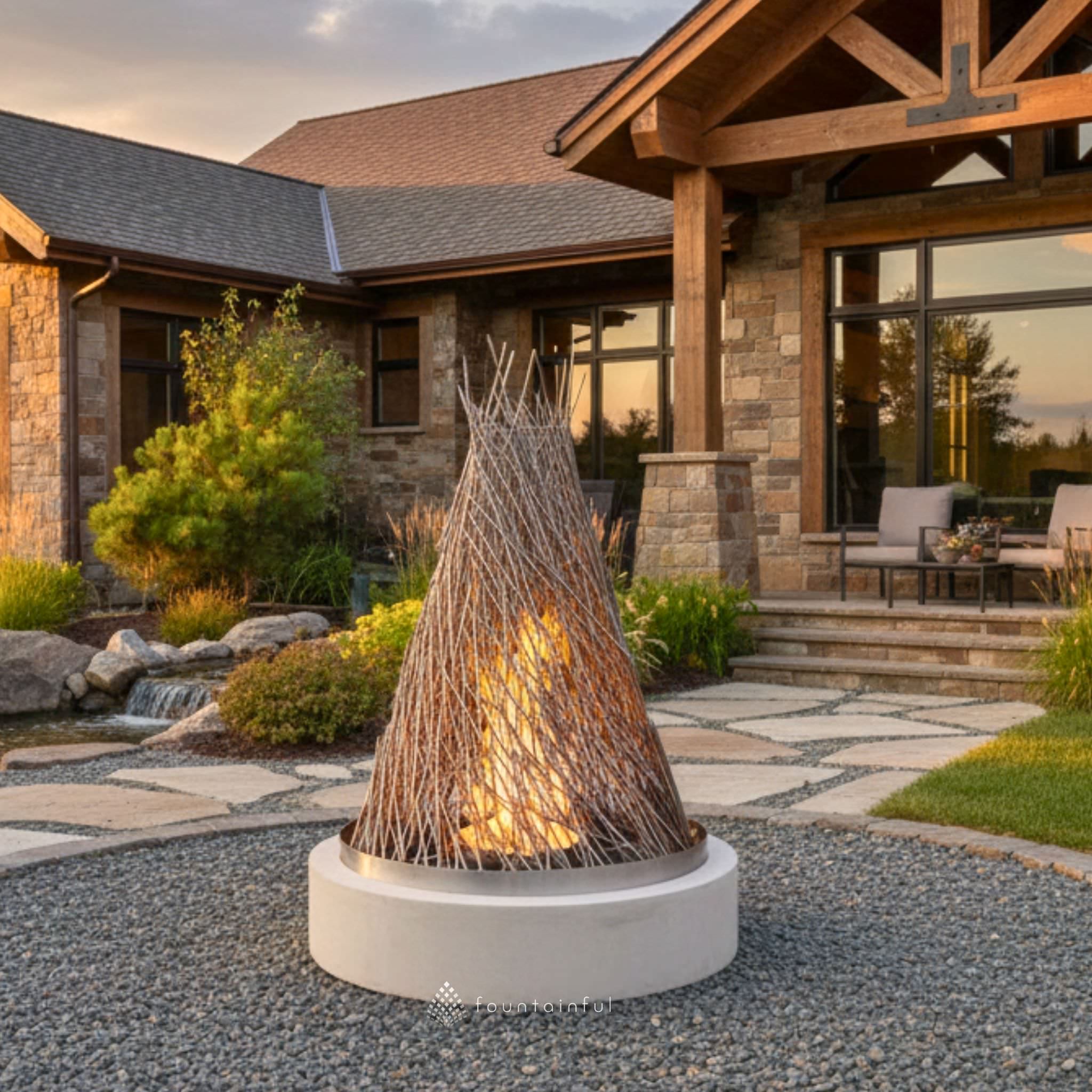 Hay Stack Stainless Steel Fire Tower - The Outdoor Plus