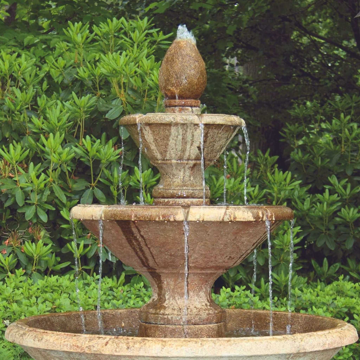 Cortona 3-Tier Concrete Fountain - Massarellis #3875