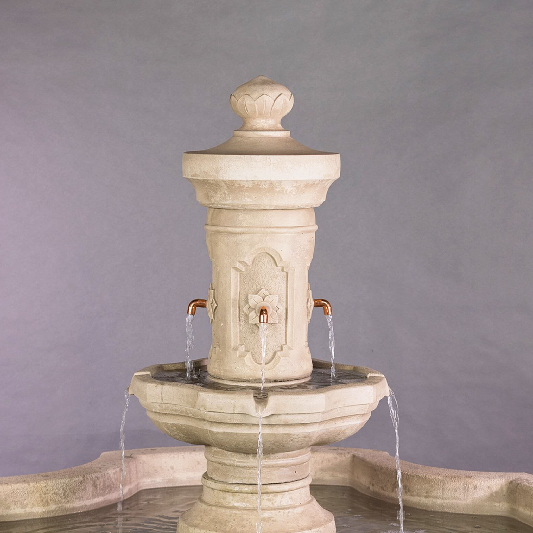 Ravello Monaco Pond Concrete Fountain - Giannini #1859