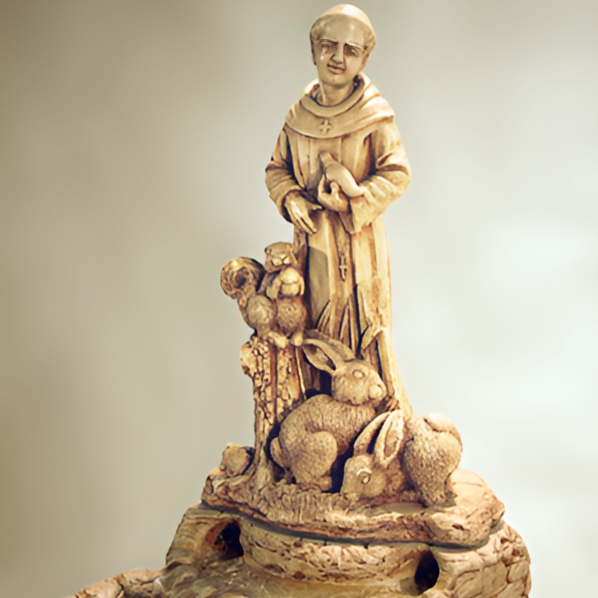 St. Francis Concrete Fountain - Fiore #2012
