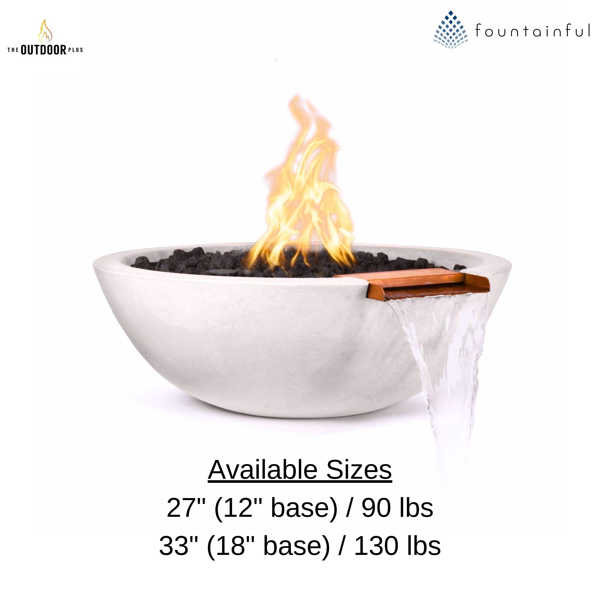 Sedona Concrete Fire & Water Bowl - The Outdoor Plus