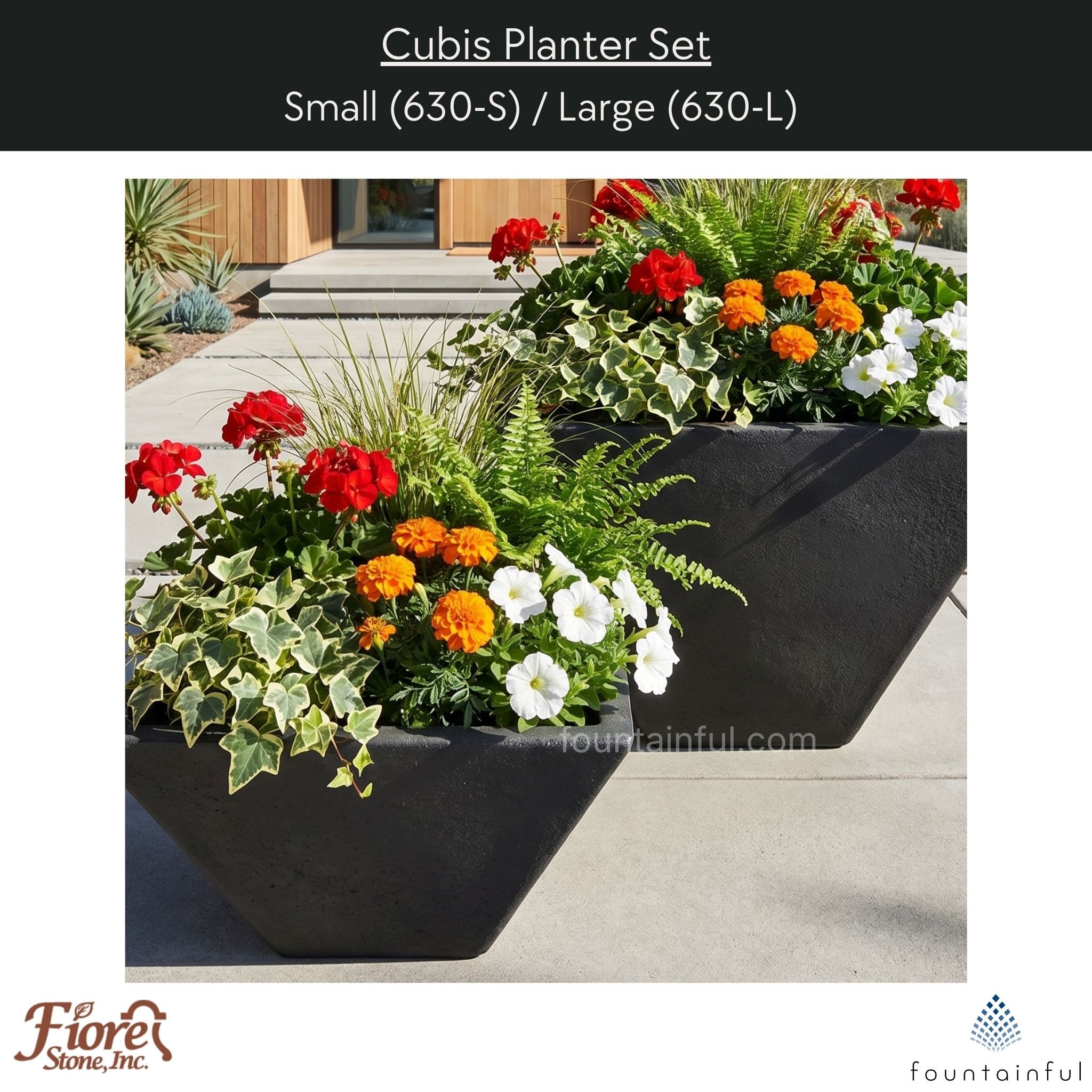 Cubis Concrete Planters - Fiore #630