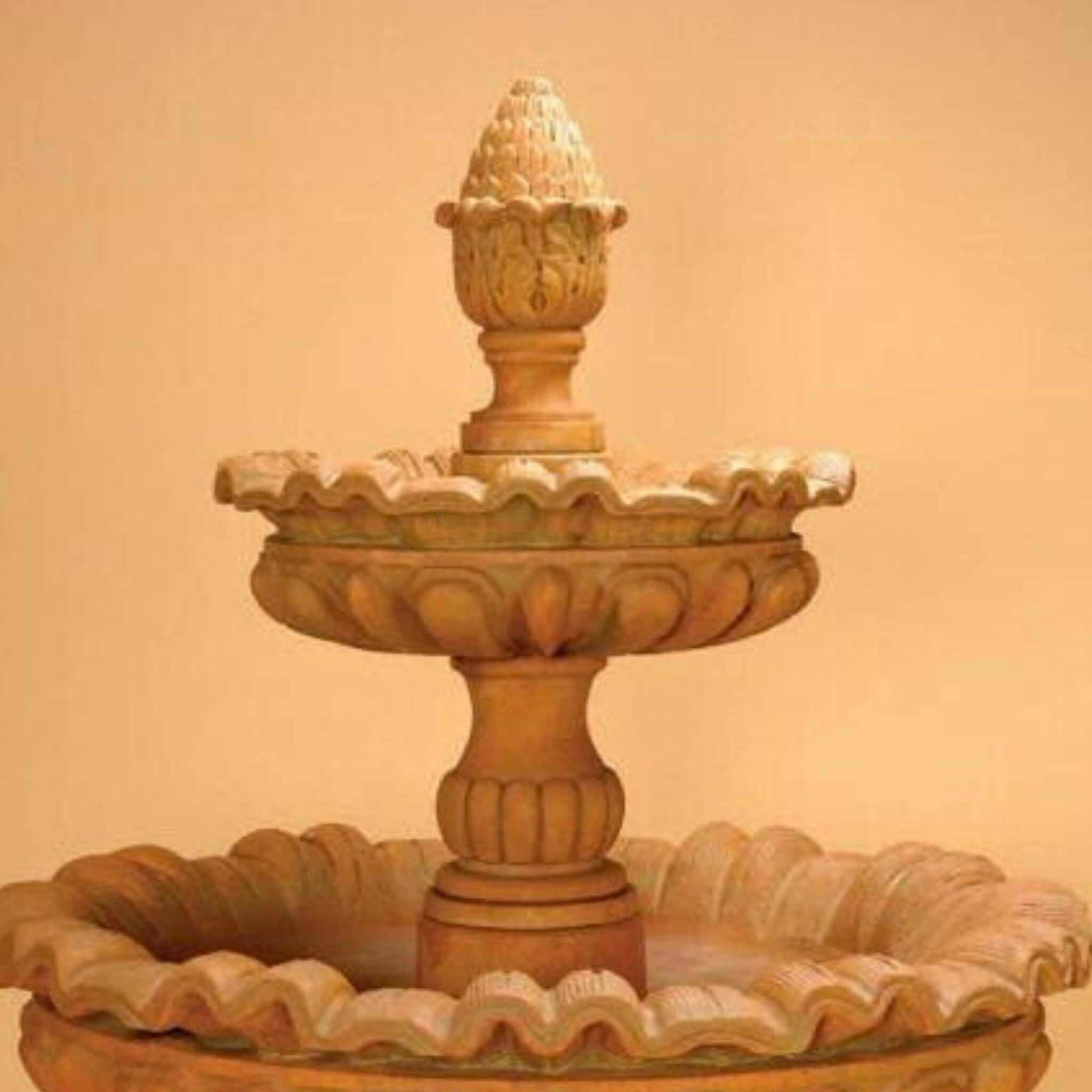 Murano 2-Tier Concrete Fountain - Giannini #1242