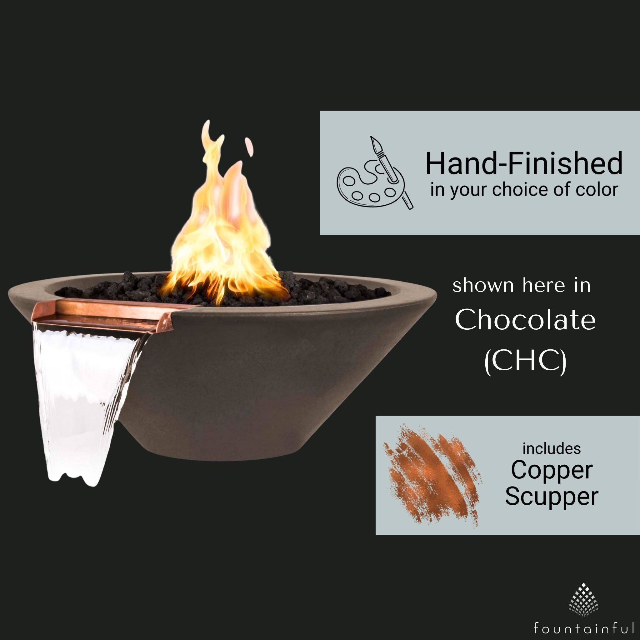 Cazo Concrete Fire & Water Bowl - The Outdoor Plus