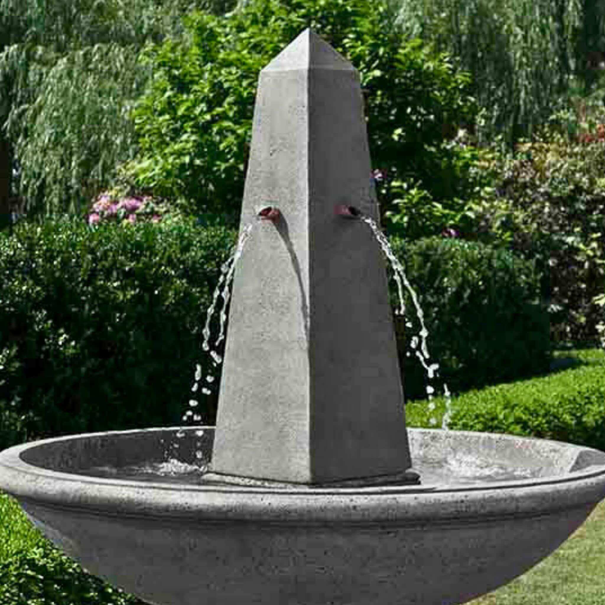 Condotti Obelisk Concrete Fountain - Campania #FT293