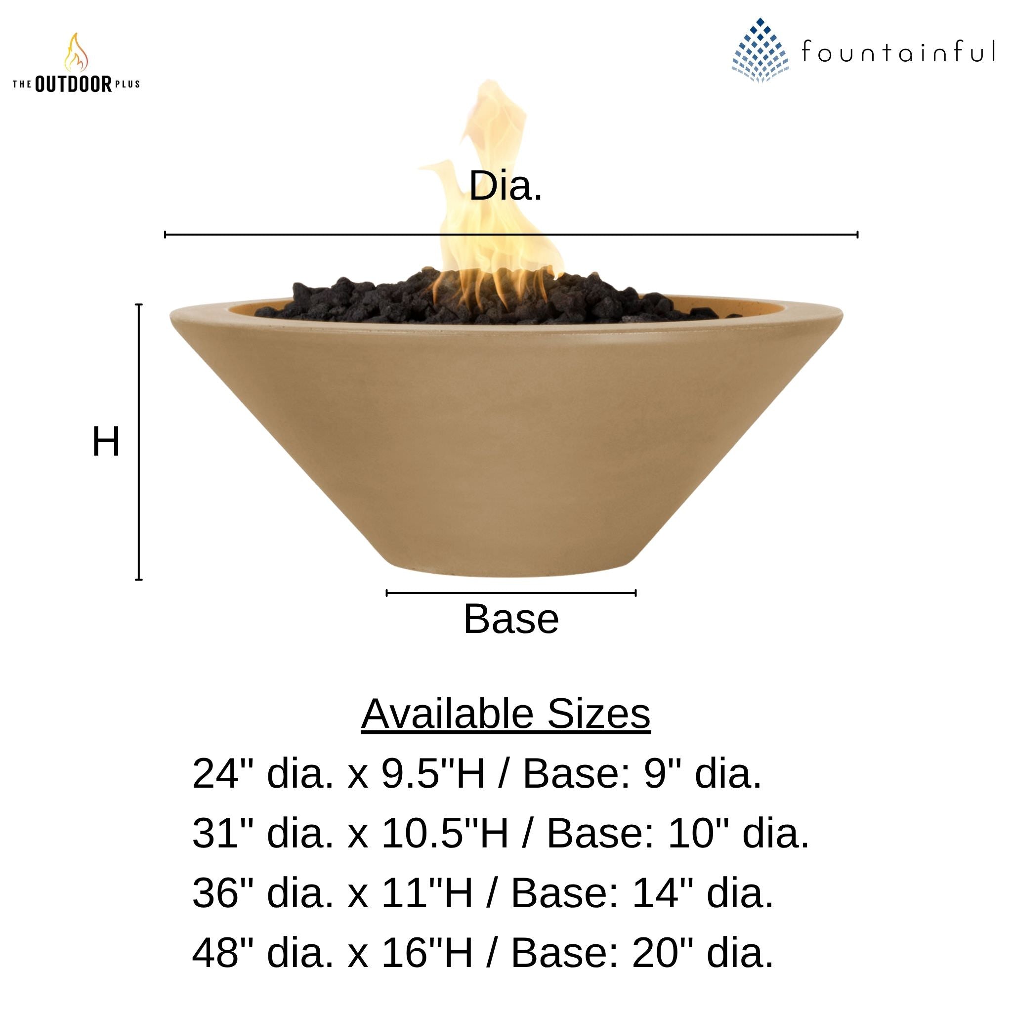 Cazo Concrete Fire Bowl - The Outdoor Plus