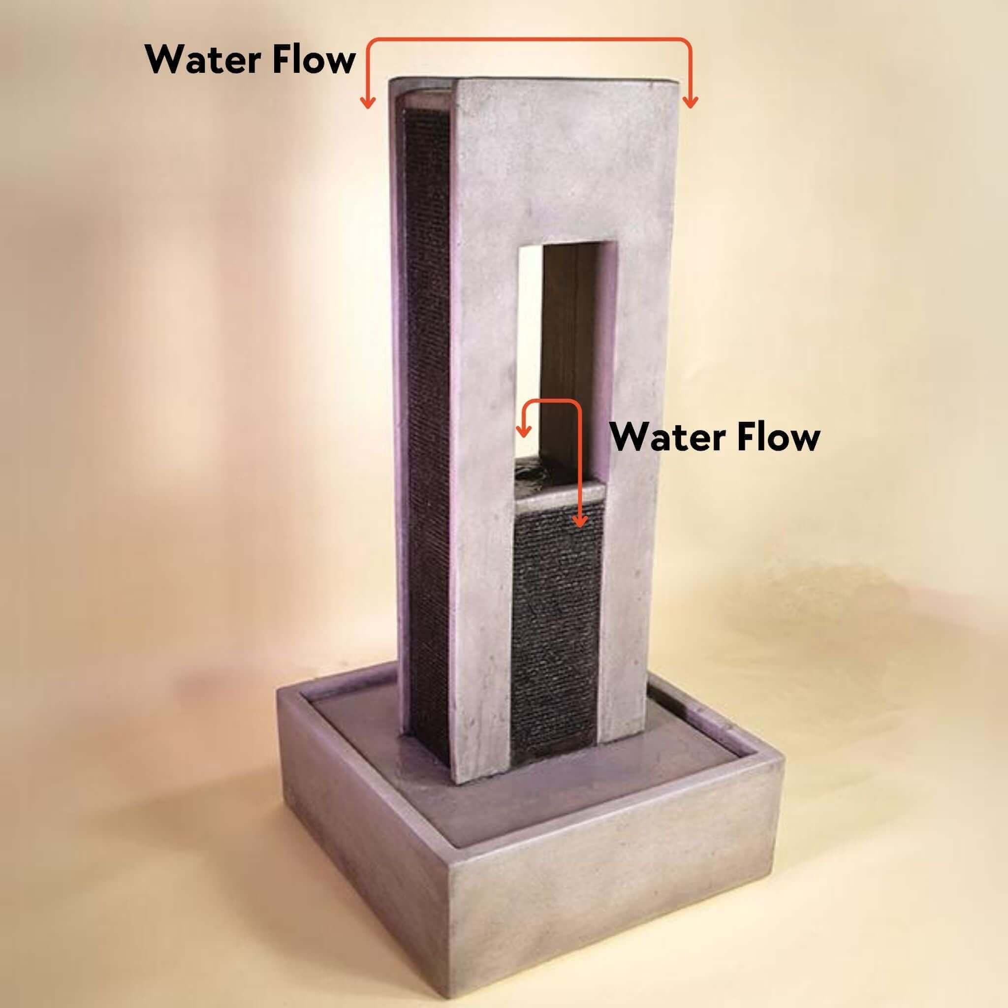 Brentwood Tower Concrete Fountain - Giannini #1774