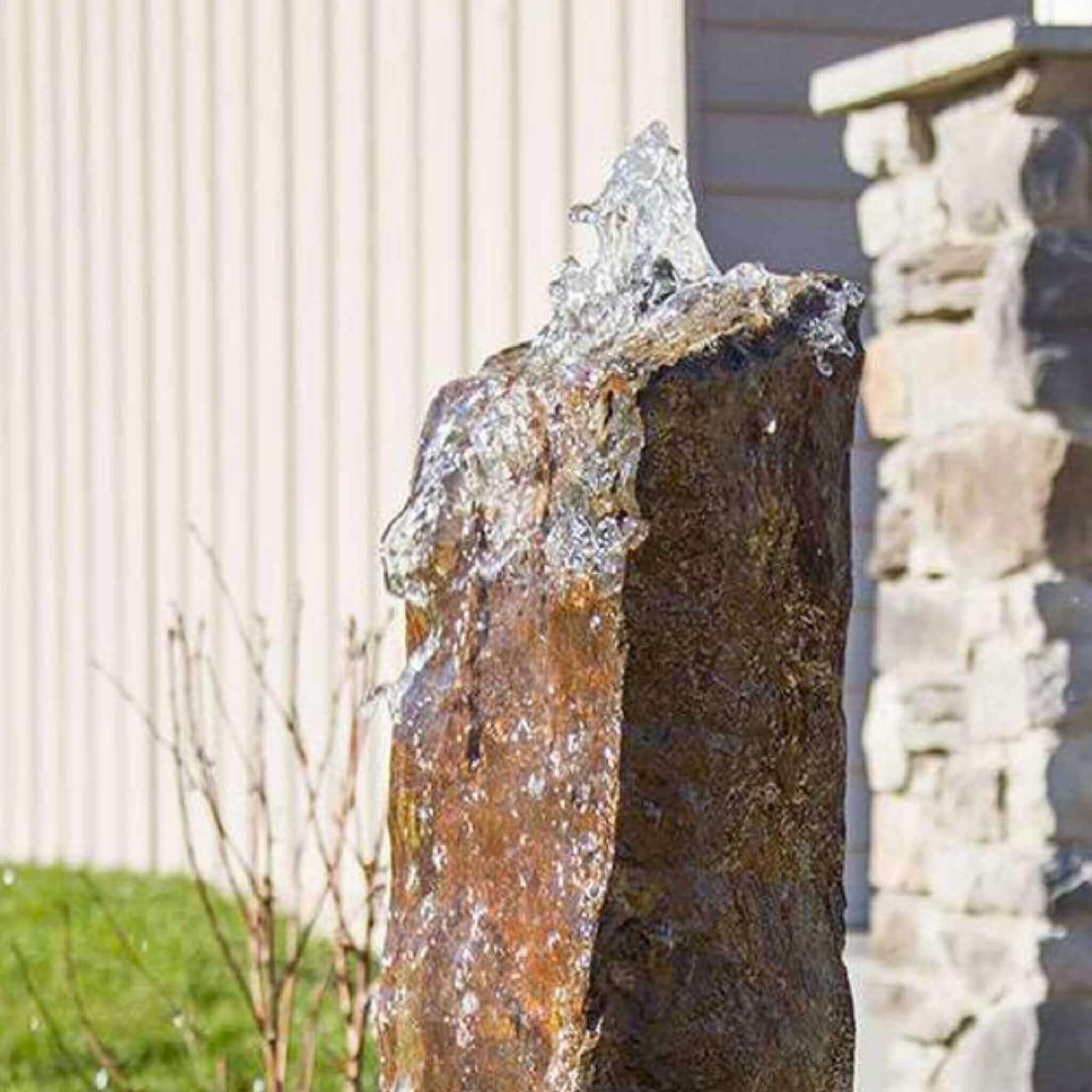 Rustic Basalt 30" Column Fountain - Complete Kit - Blue Thumb