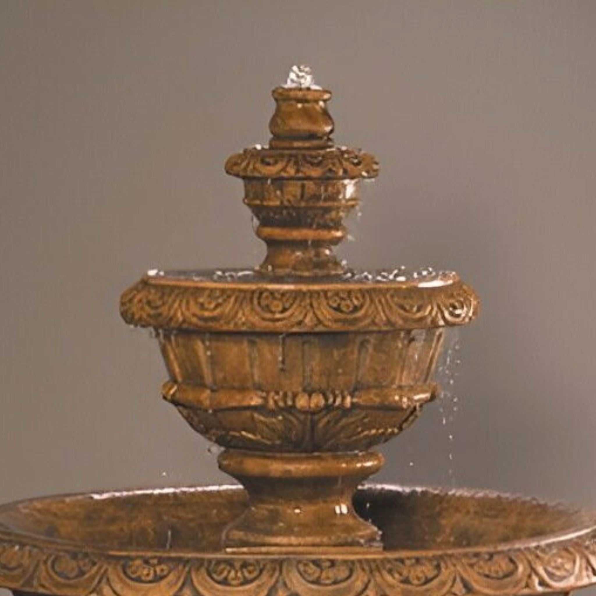 Roma 3-Tier Concrete Fountain - Fiore #234