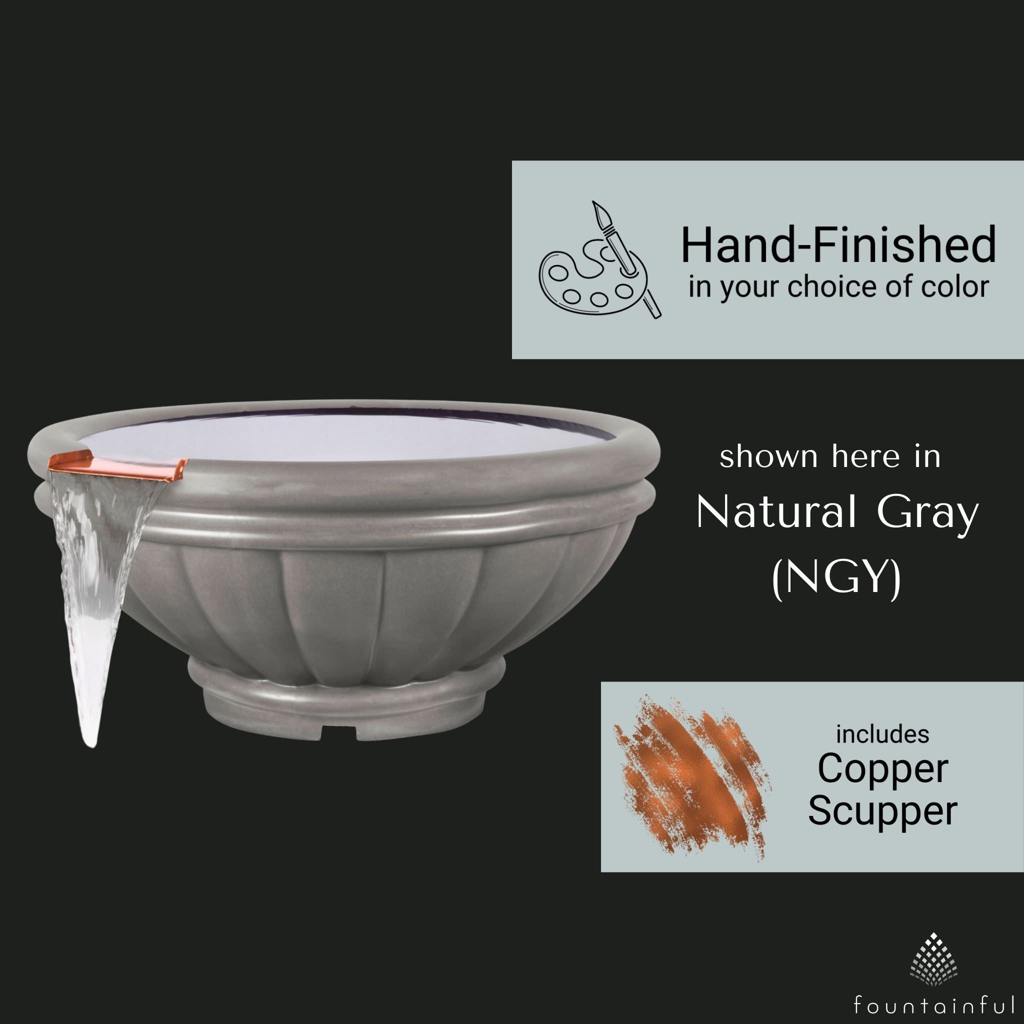 Roma Concrete Water Bowl - The Outdoor Plus