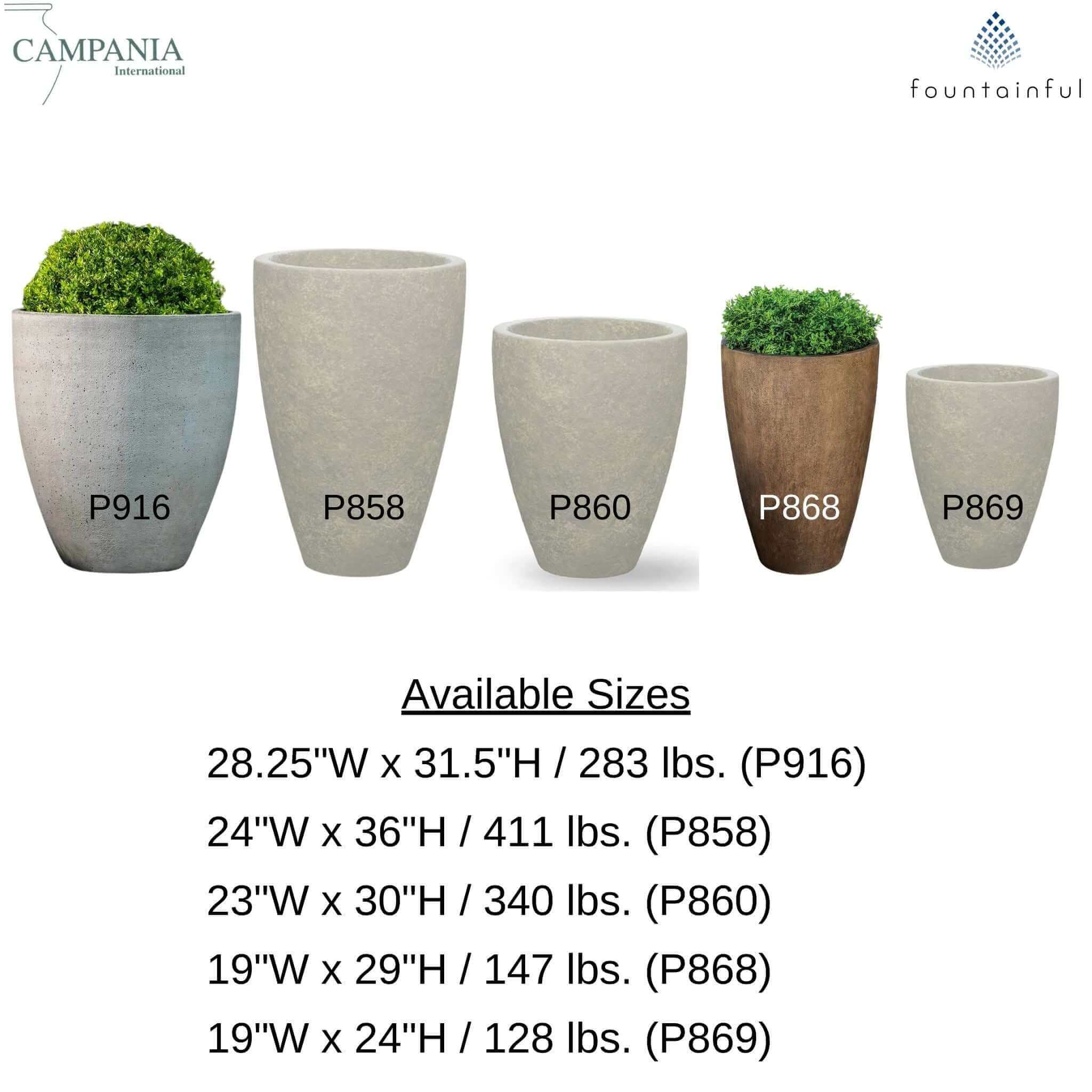 Series 3 Concrete Planters - Campania