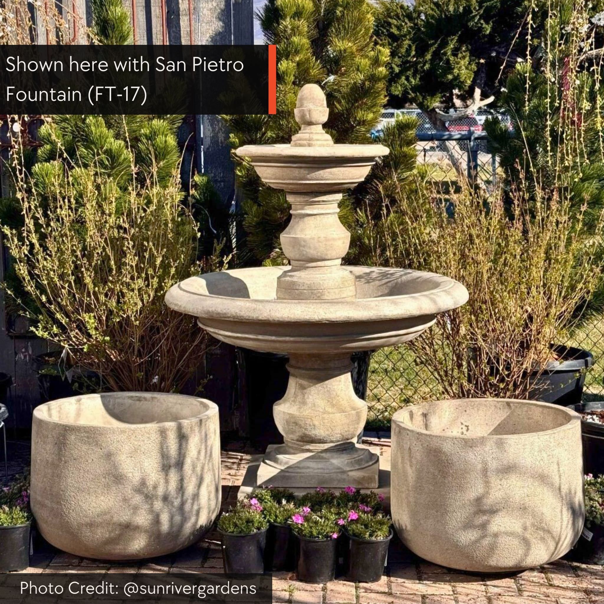 Tribeca Large Series Concrete Planters - Campania