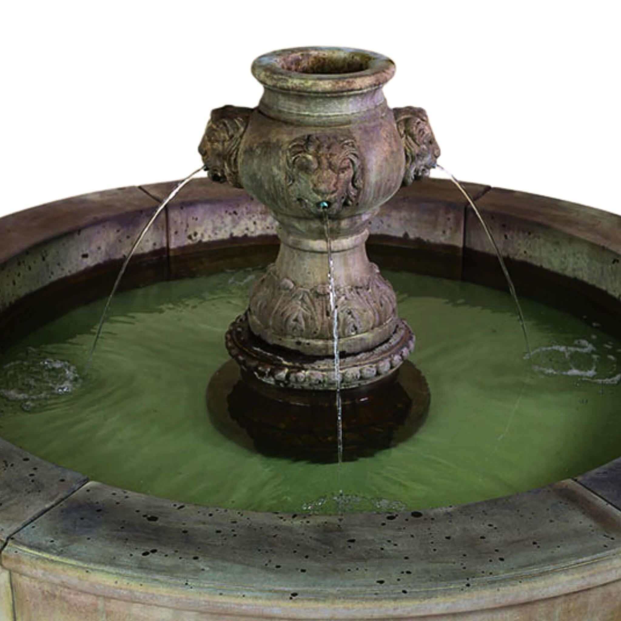 Madrid Leones w/Pond Concrete Fountain - Giannini #1806