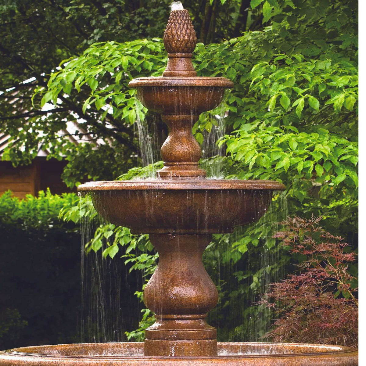 The Monticello 3-Tier Concrete Fountain - Massarellis #3689