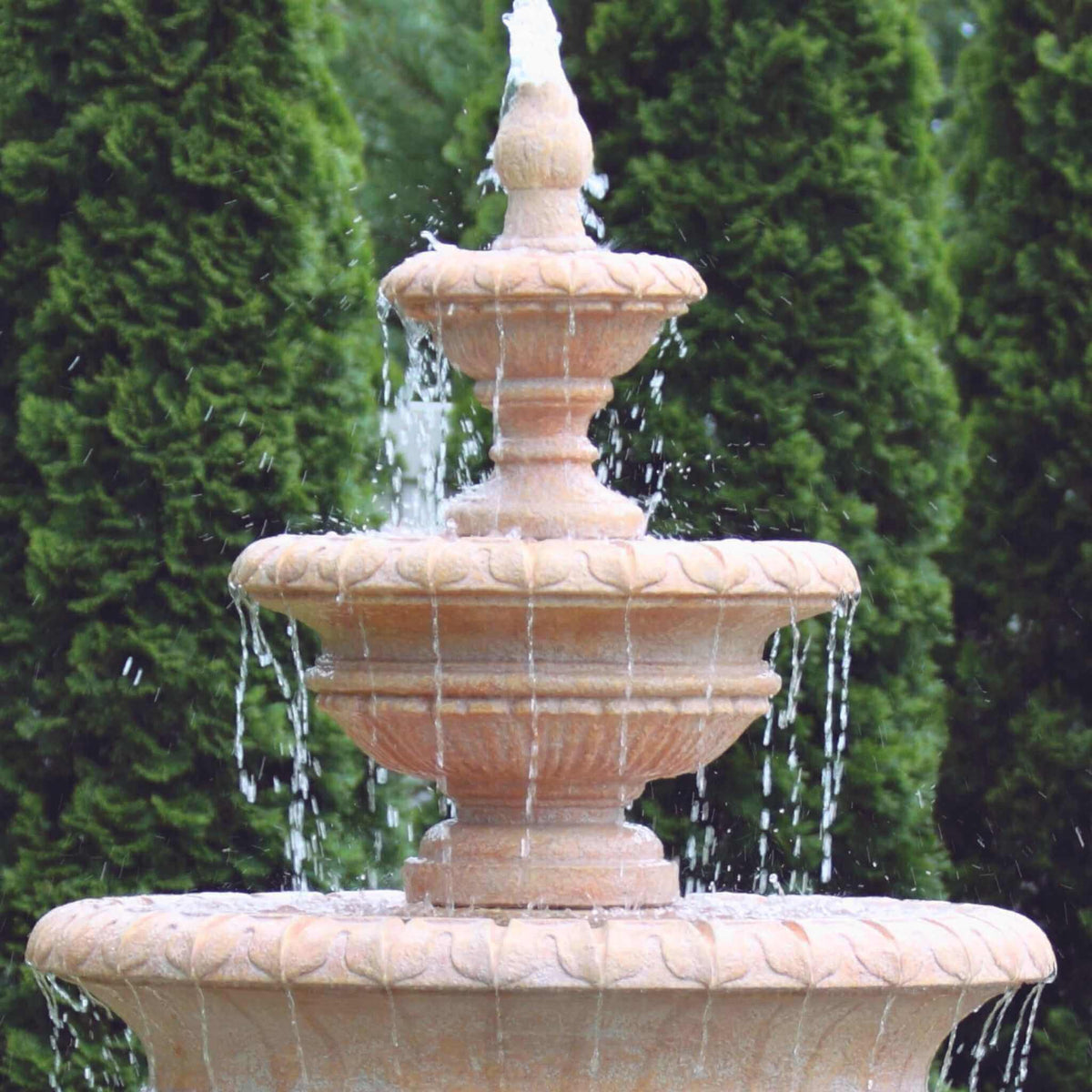 Chanticleer 3-Tier Concrete Fountain w/Pool - Massarellis #3722