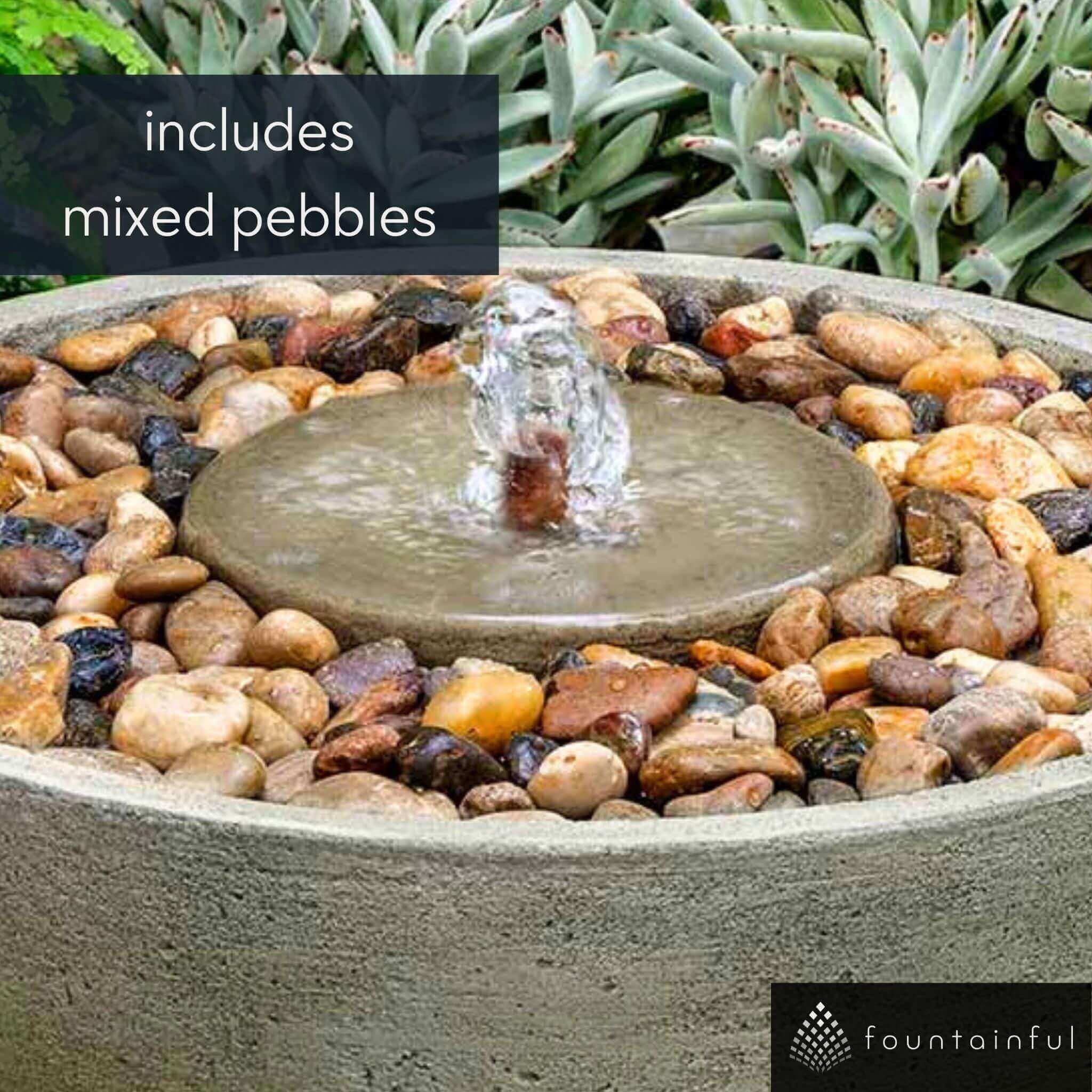 Portola Pebble Concrete Fountain - Campania #FT359