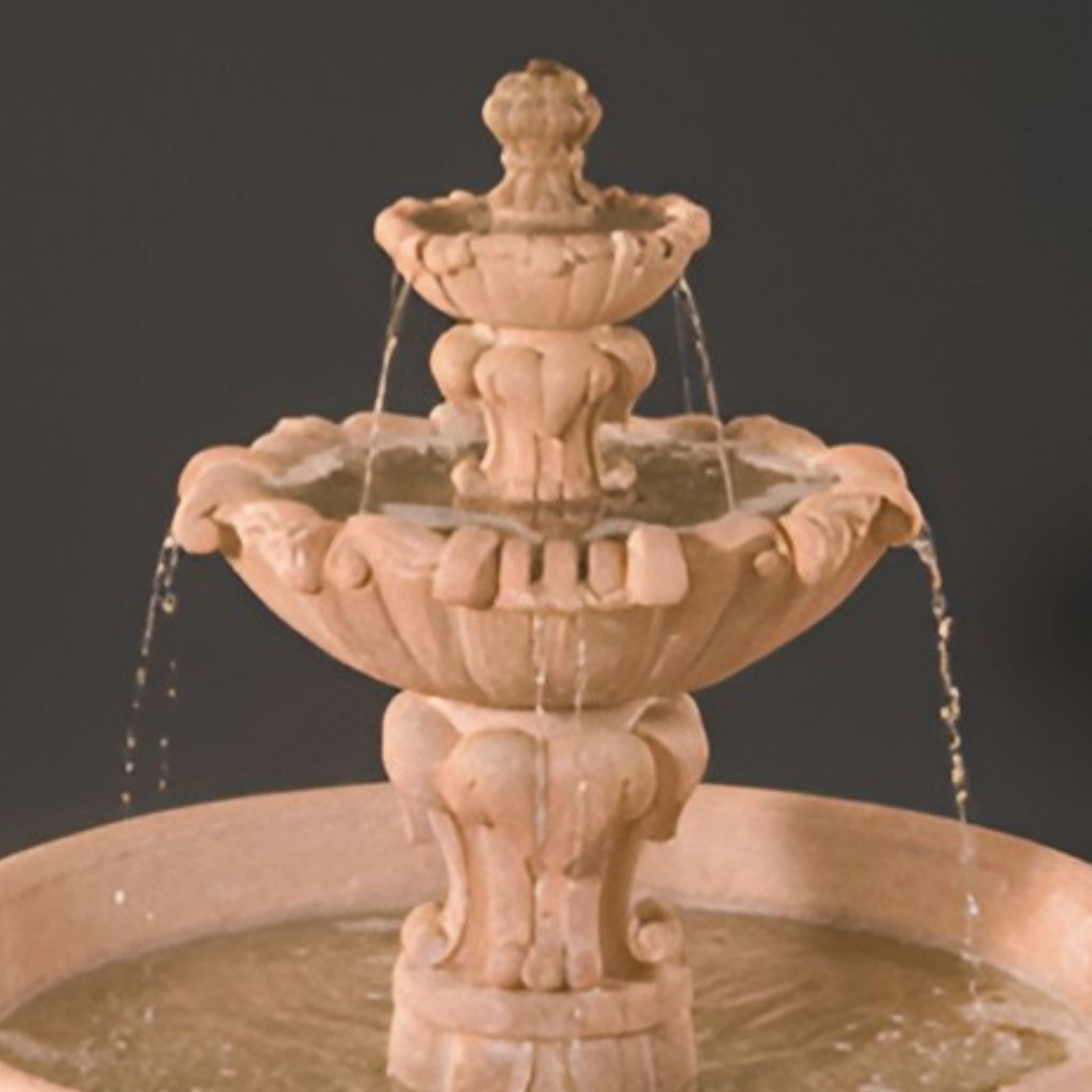 Vesuvio 2-Tier Fountain w/46" Basin - Fiore #2080F46
