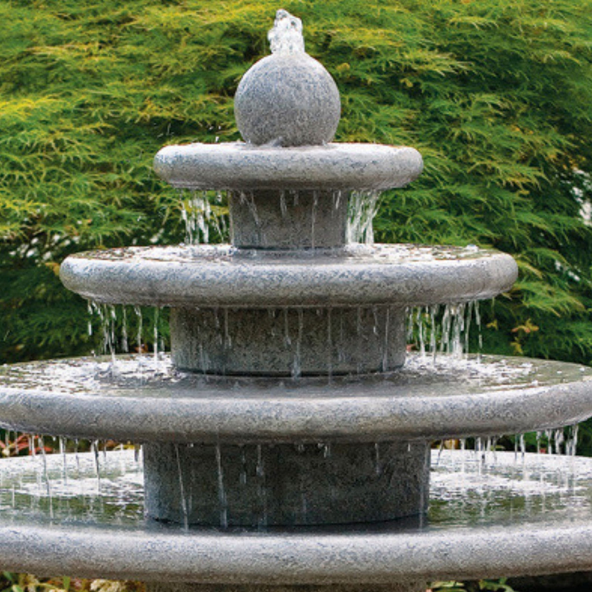 Gozo Sphere 4-Tier Concrete Fountain - Massarellis #3622