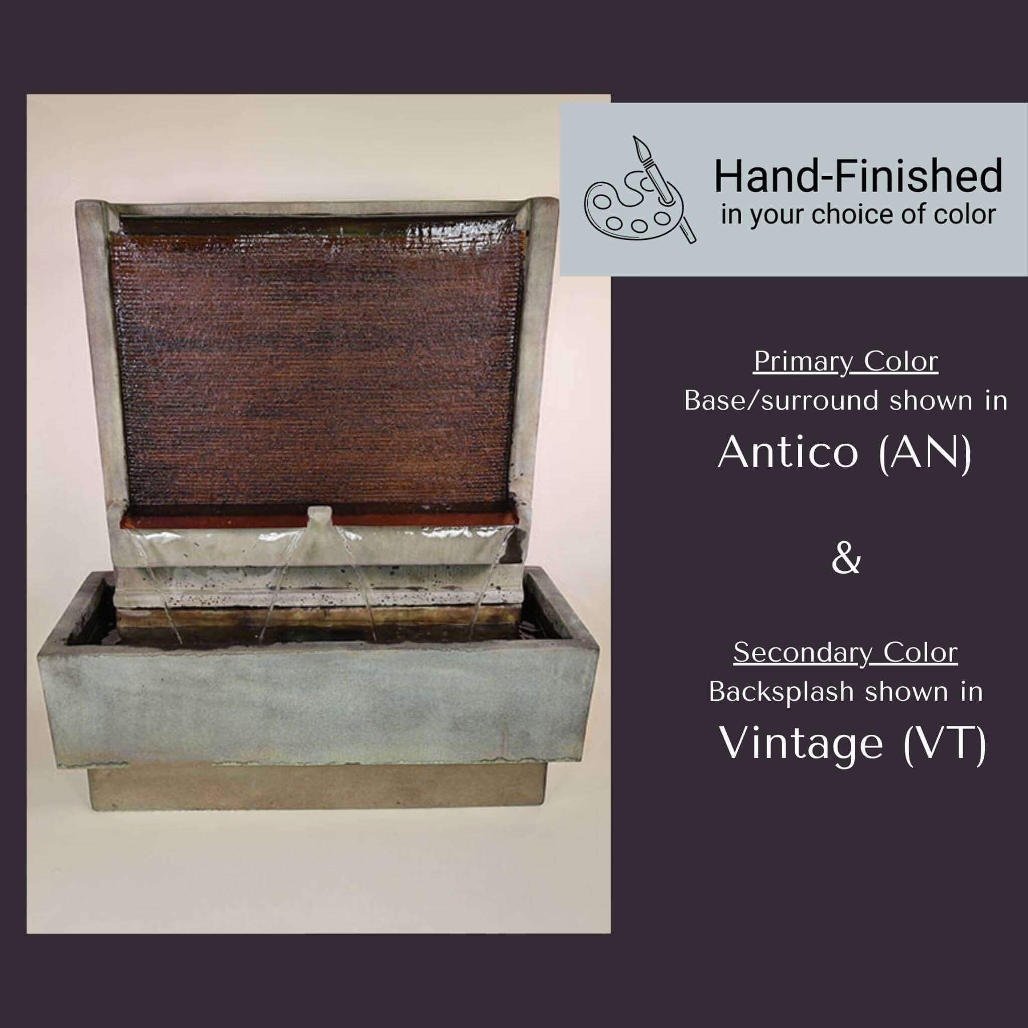 Double Brentwood Concrete Wall Fountain - Giannini #1771