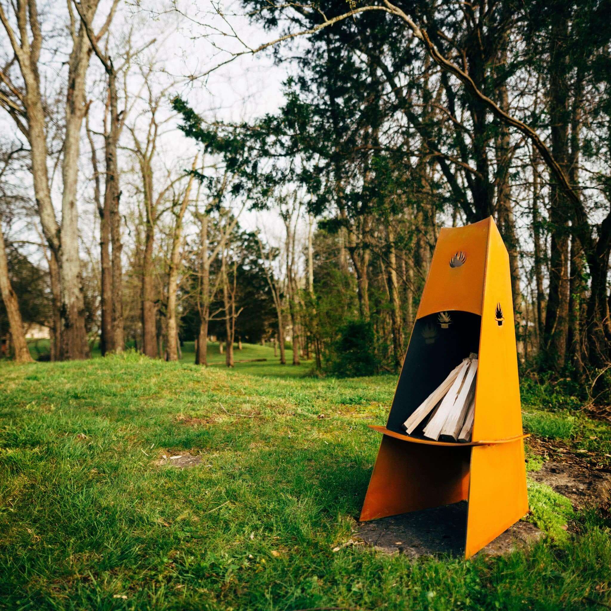 Vesuvius Wood Burning Fire Pit in Steel - Fire Pit Art