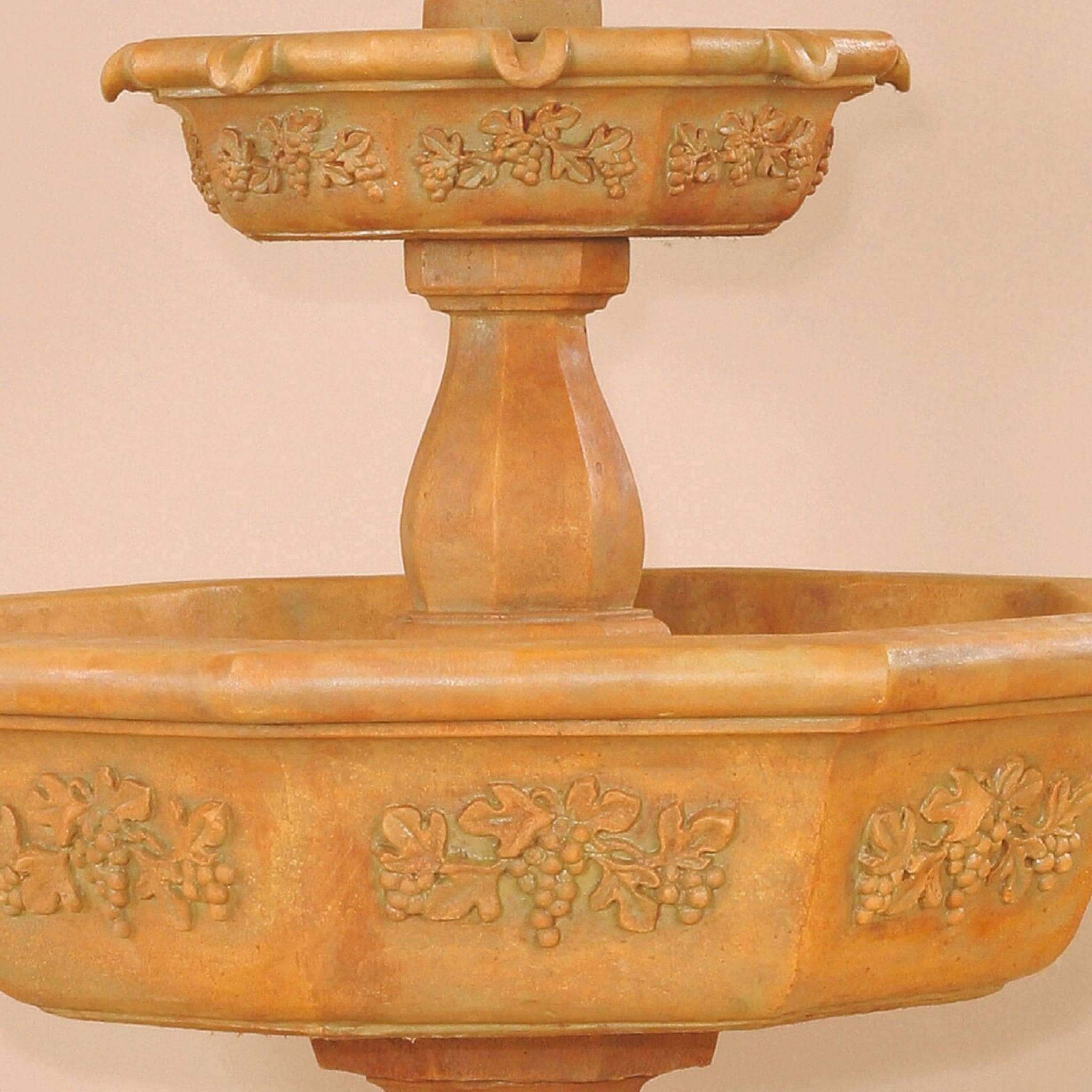 Uva 2-Tier Concrete Fountain w/Step - Giannini #1132