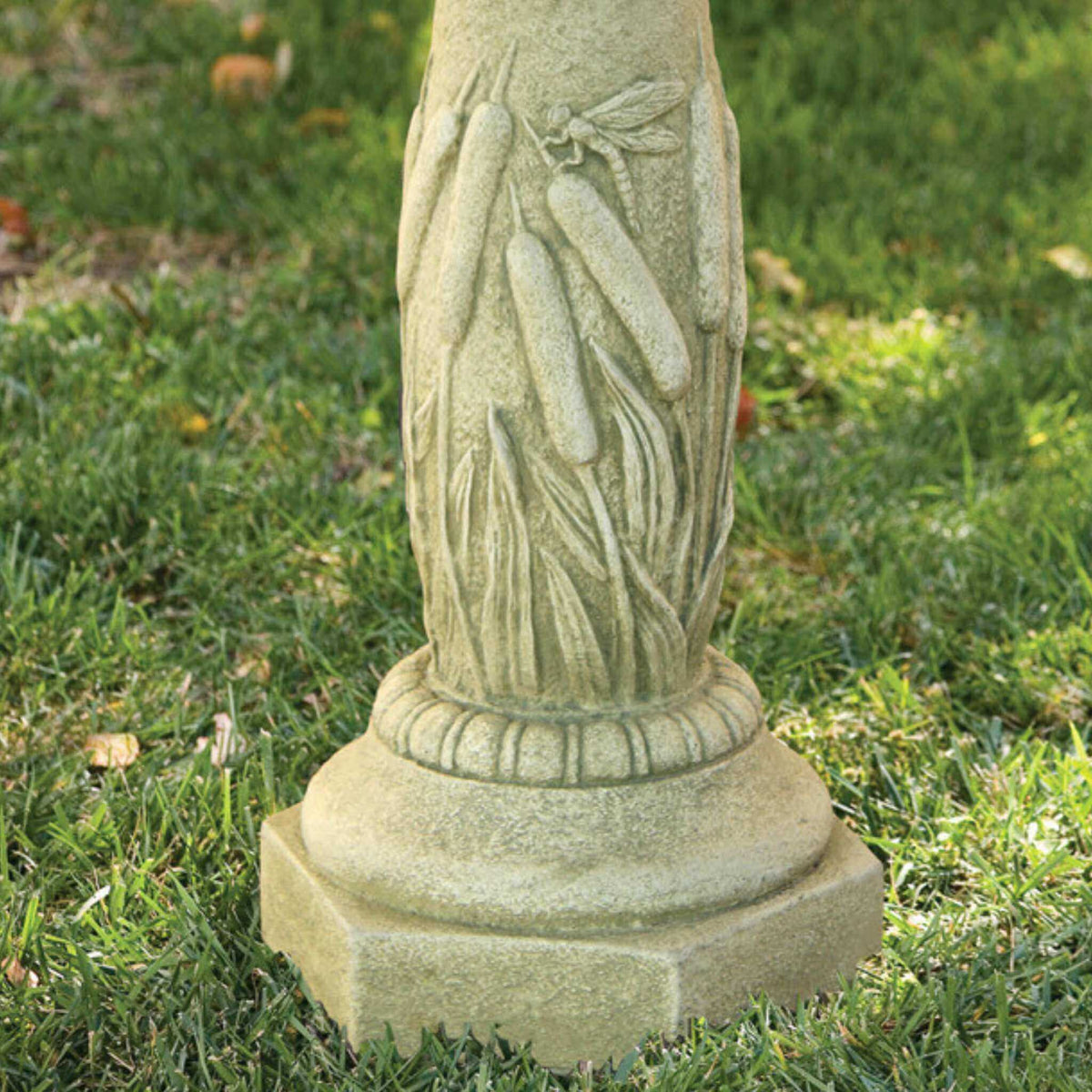 Cattail Concrete 2-Piece Bird Bath - Massarellis #9718