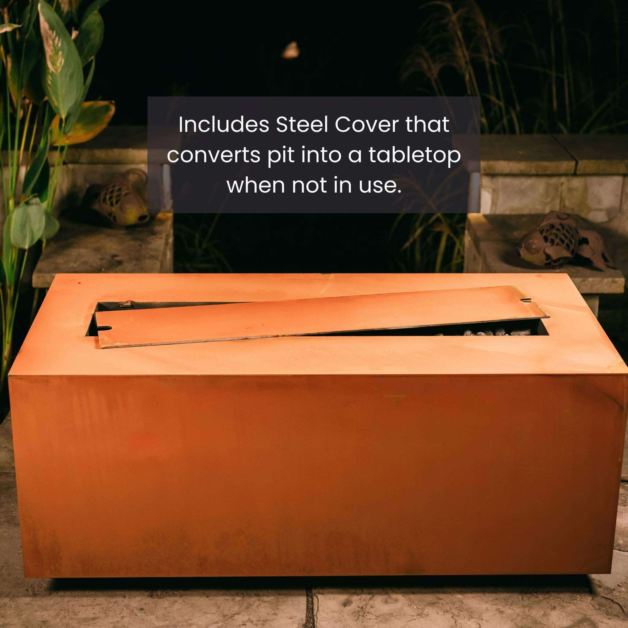 Linear Series Gas Fire Pit in Steel - Fire Pit Art