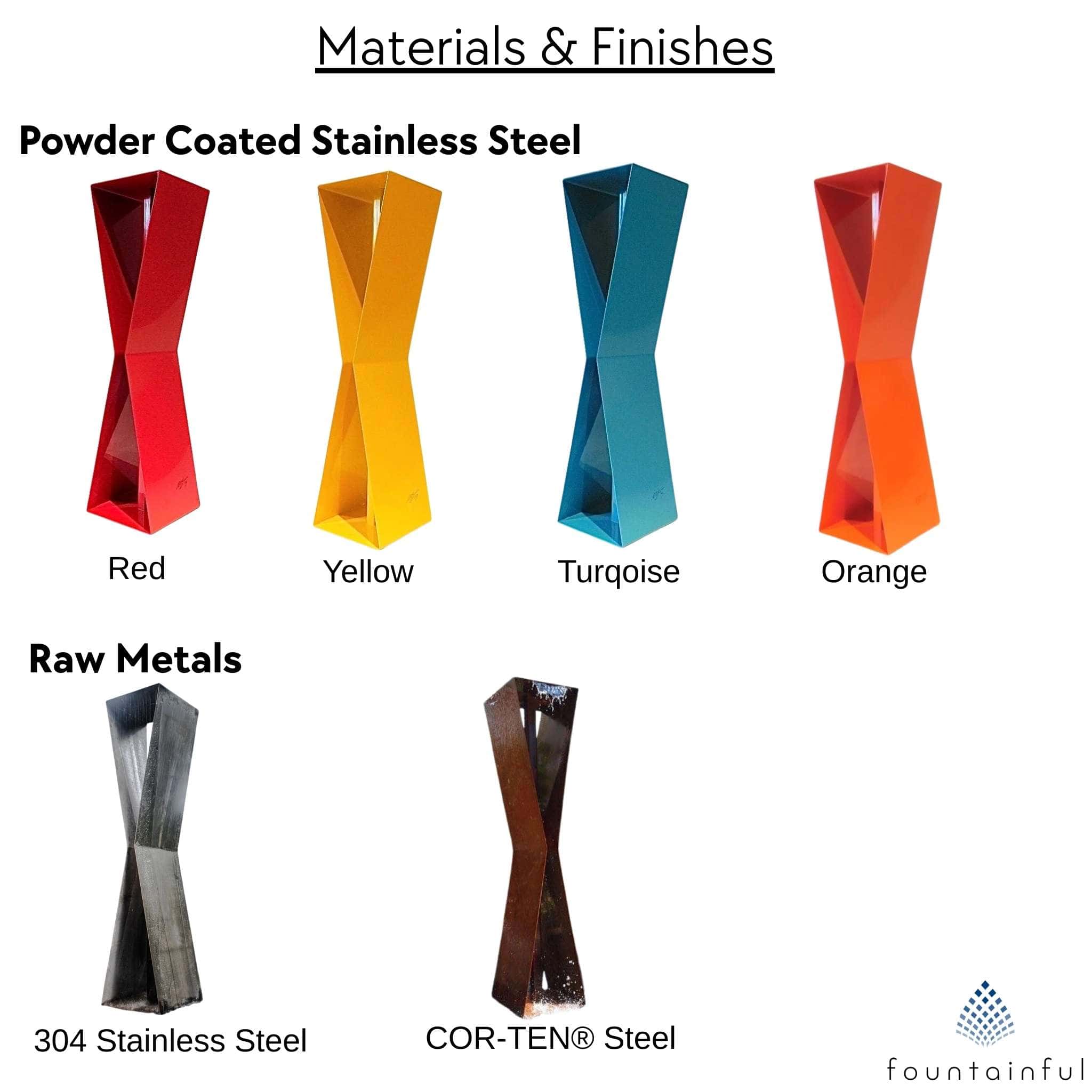 X2 Modern Fountain in Steel