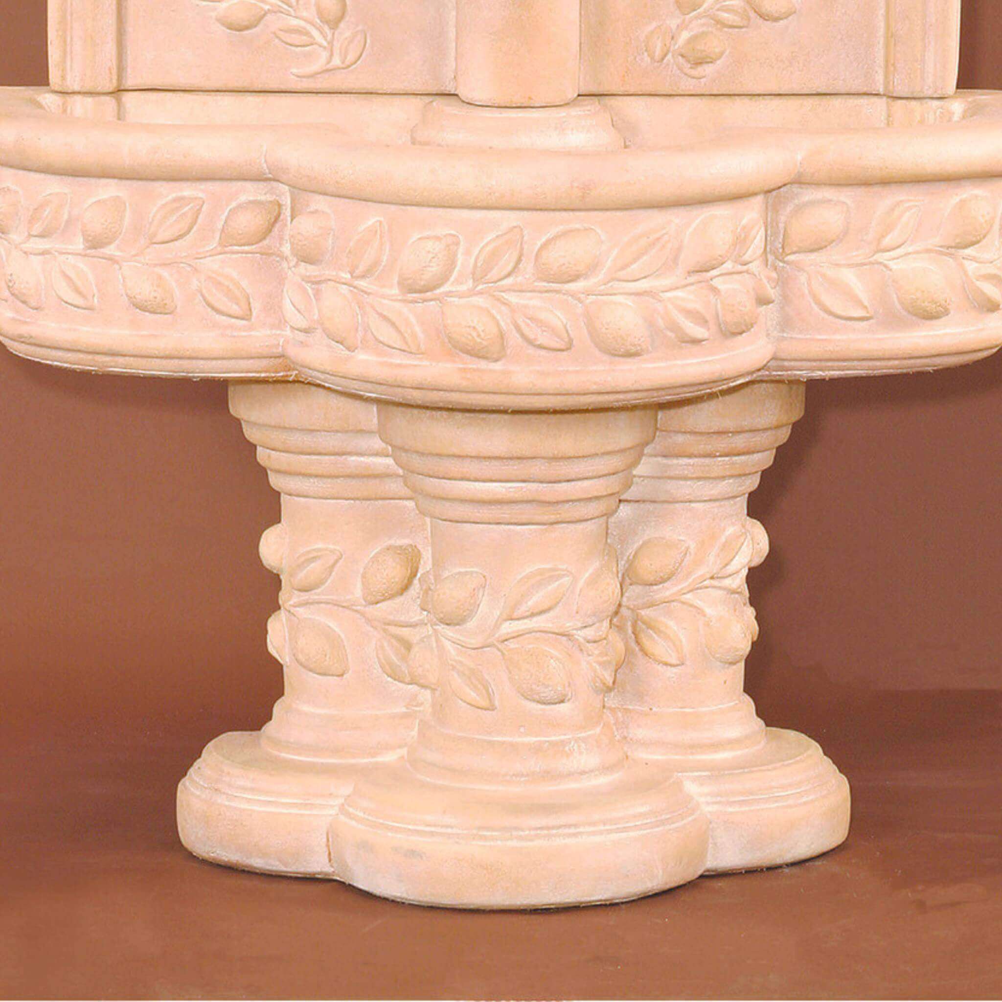 Deruta Lemon 3-Tier Concrete Wall Fountain - Giannini #1128