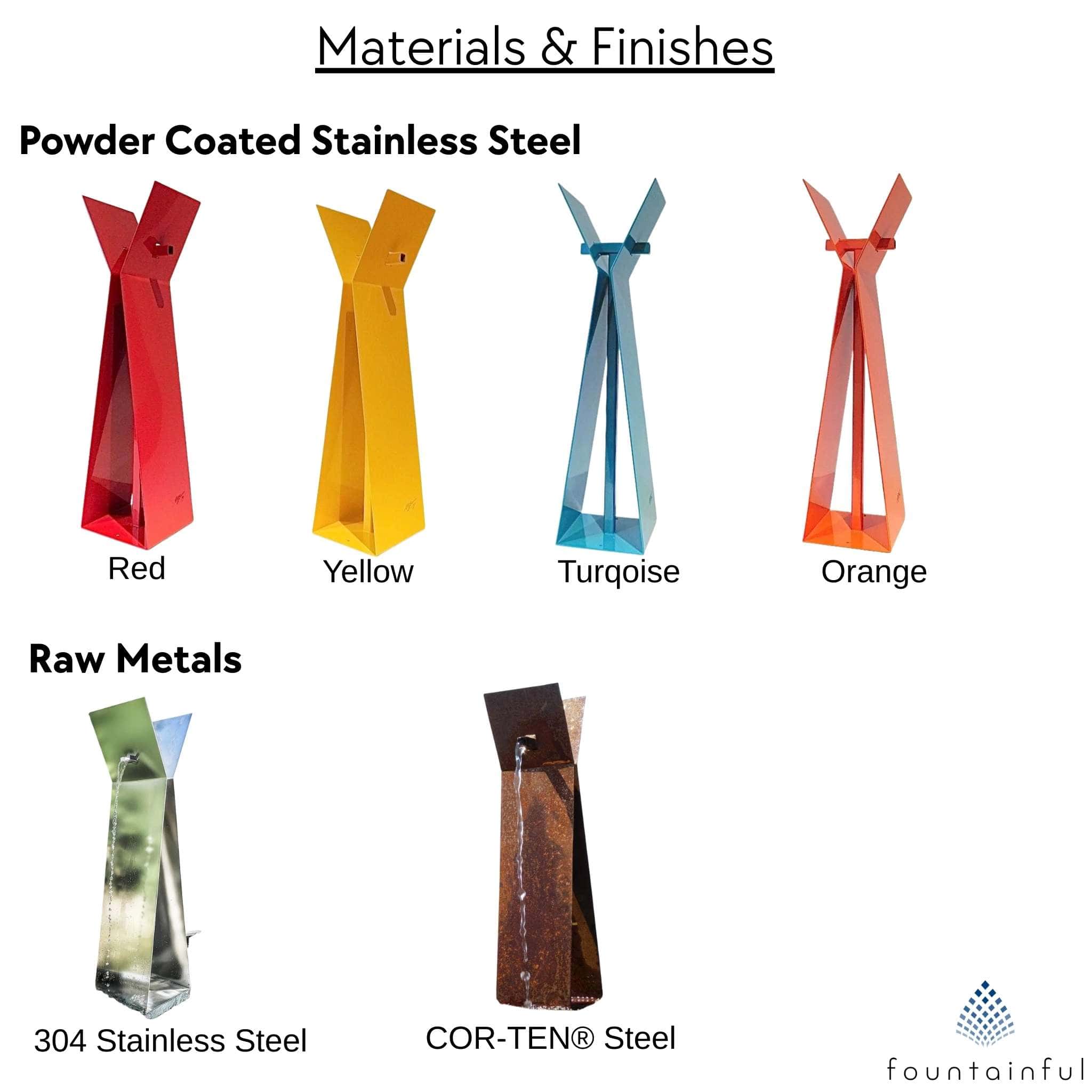 X3 Modern Fountain in Steel