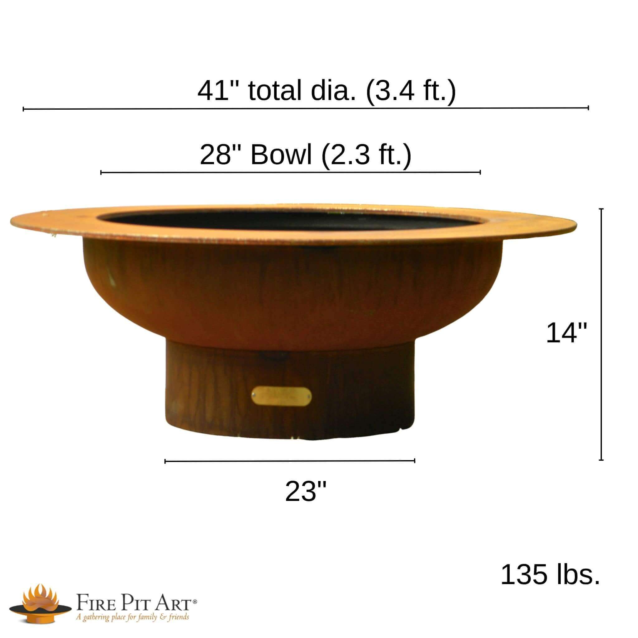 Saturn Wood Burning Fire Pit in Steel - Fire Pit Art