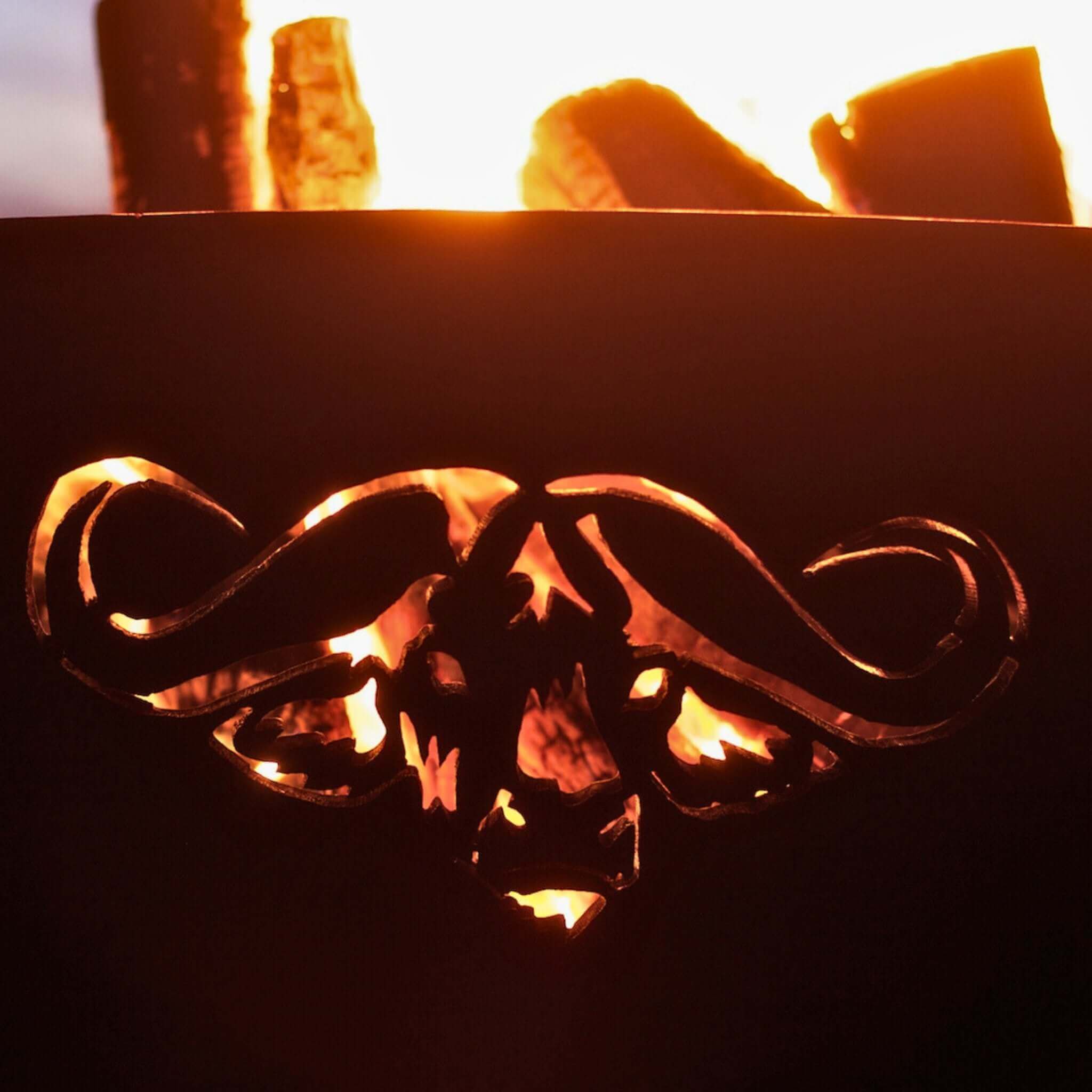 Africa's Big Five Wood Burning Fire Pit in Steel - Fire Pit Art