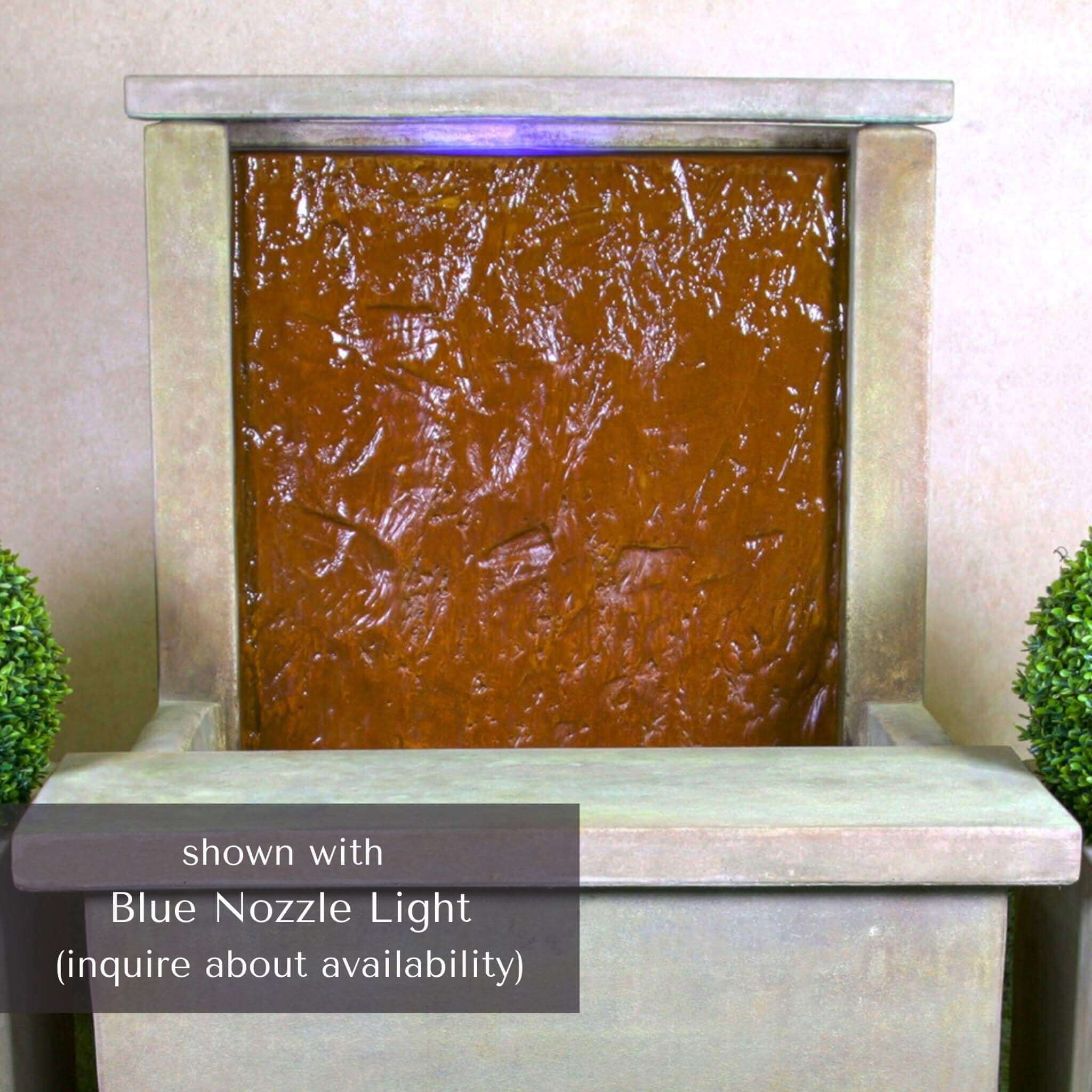 Slate Water Wall & Bench Concrete Fountain - Giannini #1726