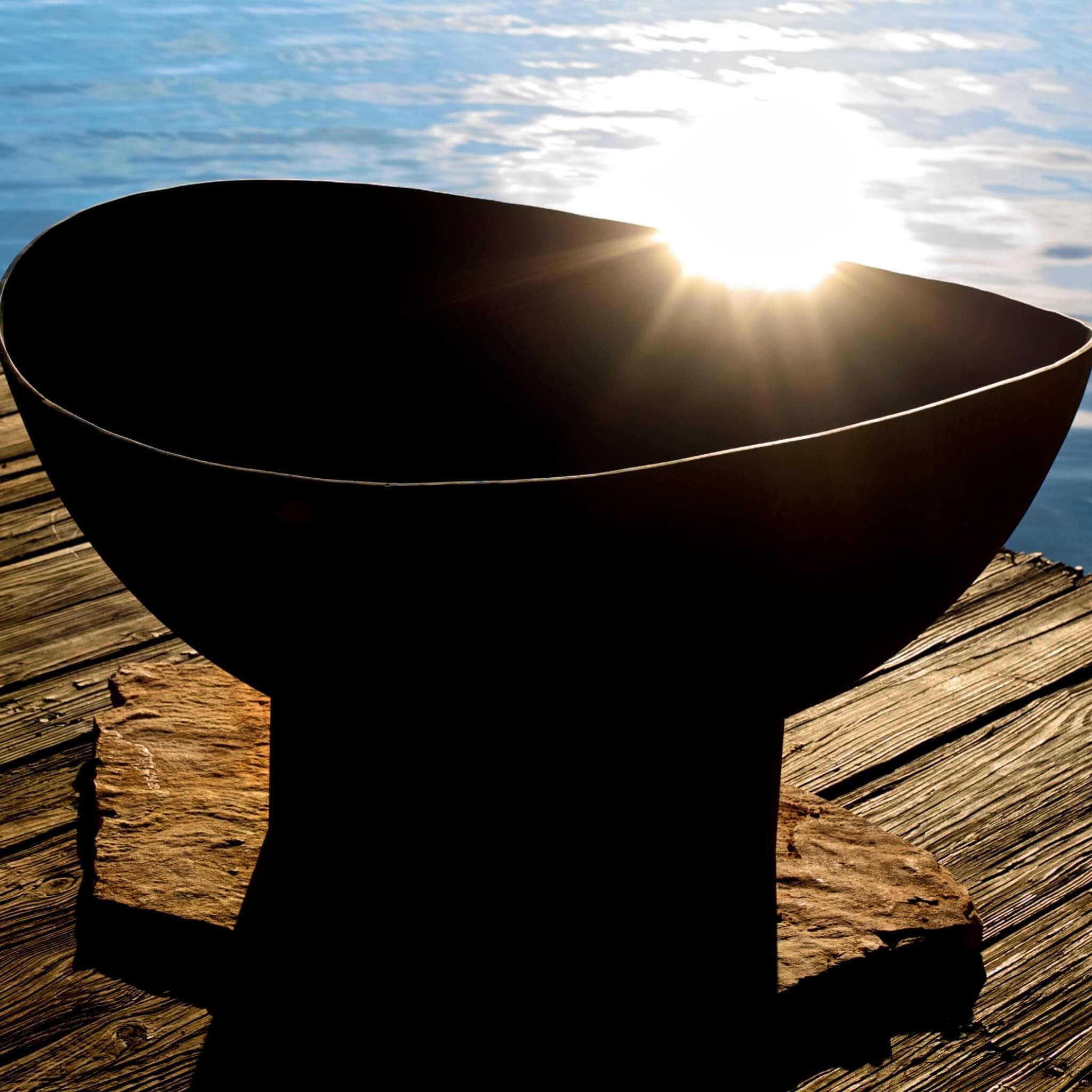 Scallop/Tidal Gas Fire Pit in Steel - Fire Pit Art