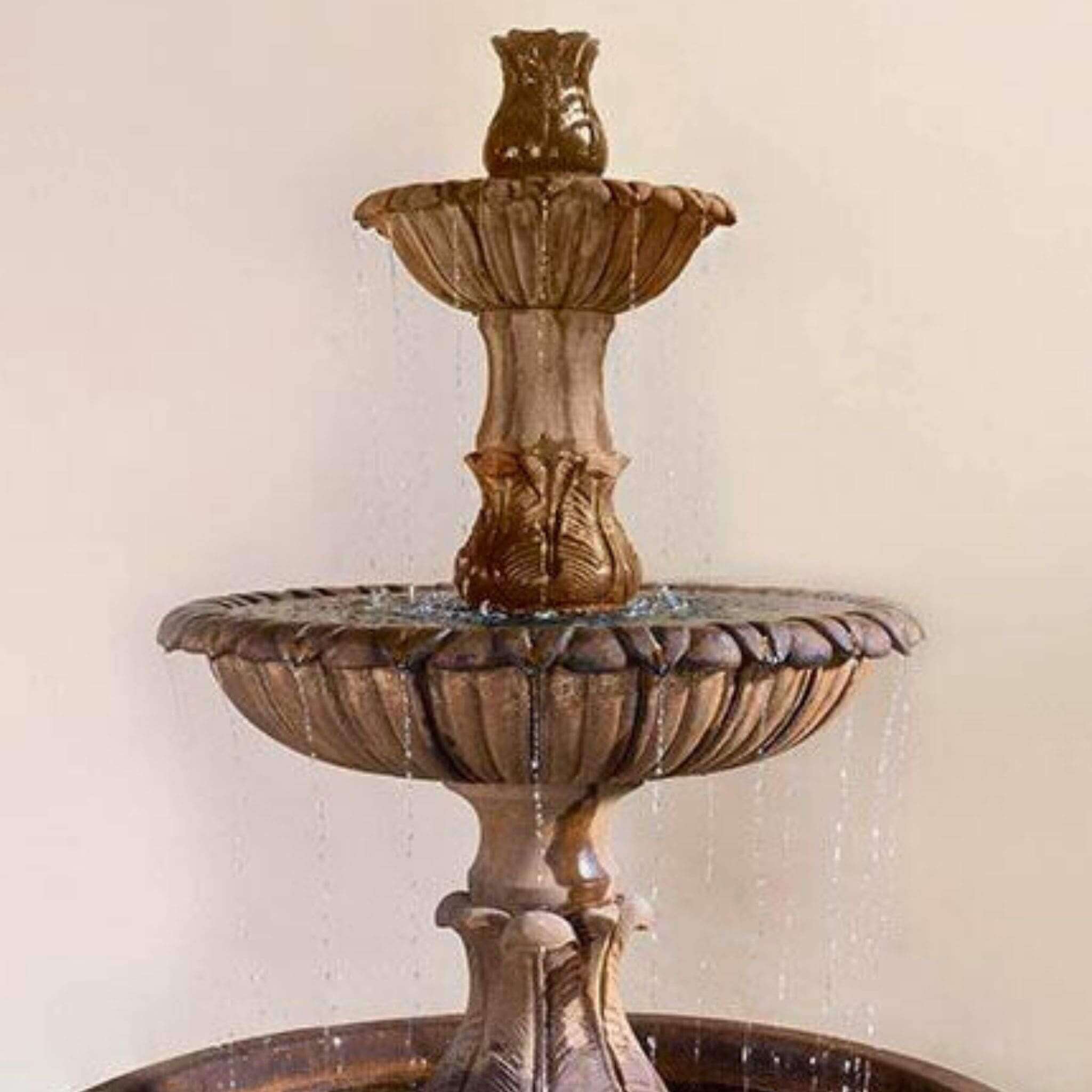 Grandis Calanthia 2-Tier Concrete Pond Fountain - Giannini #1697