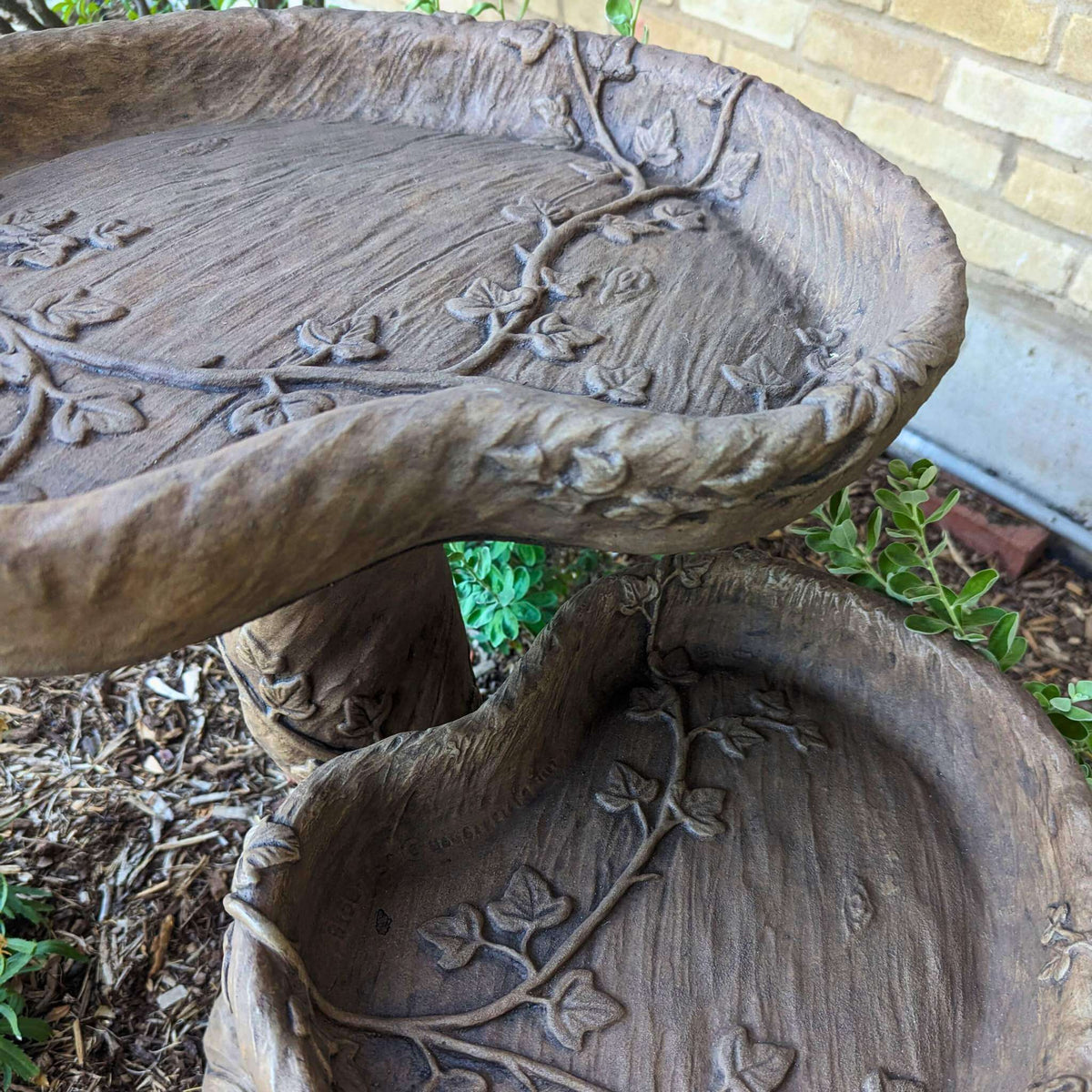 Woodscape "Double" Concrete Bird Bath - Massarellis #9150
