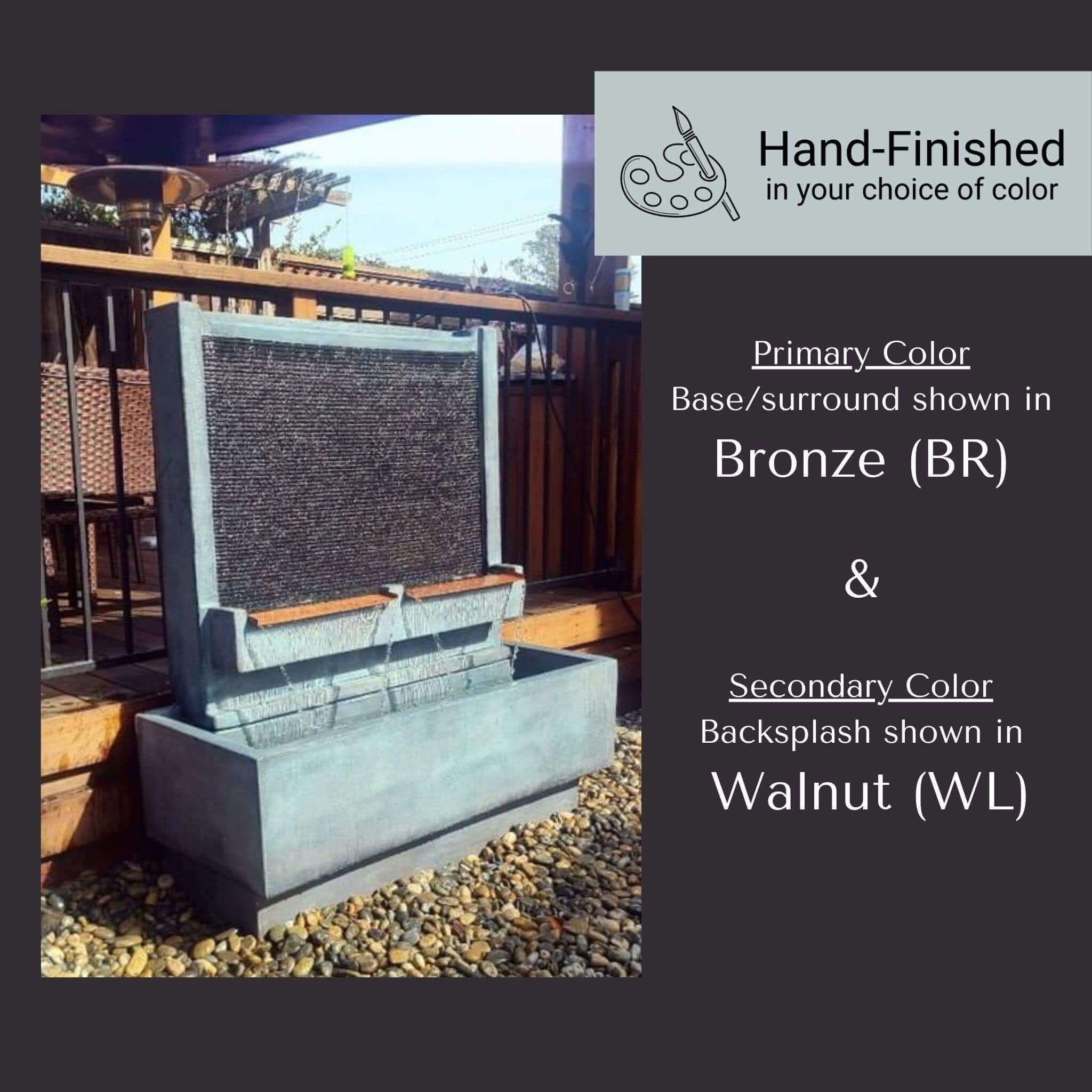 Double Brentwood Concrete Wall Fountain - Giannini #1771