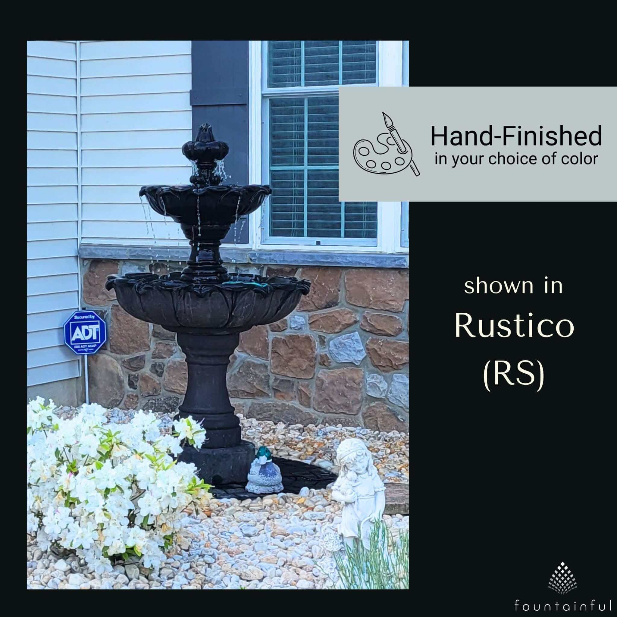 Gardenia 2-Tier Concrete Fountain - Giannini #1214
