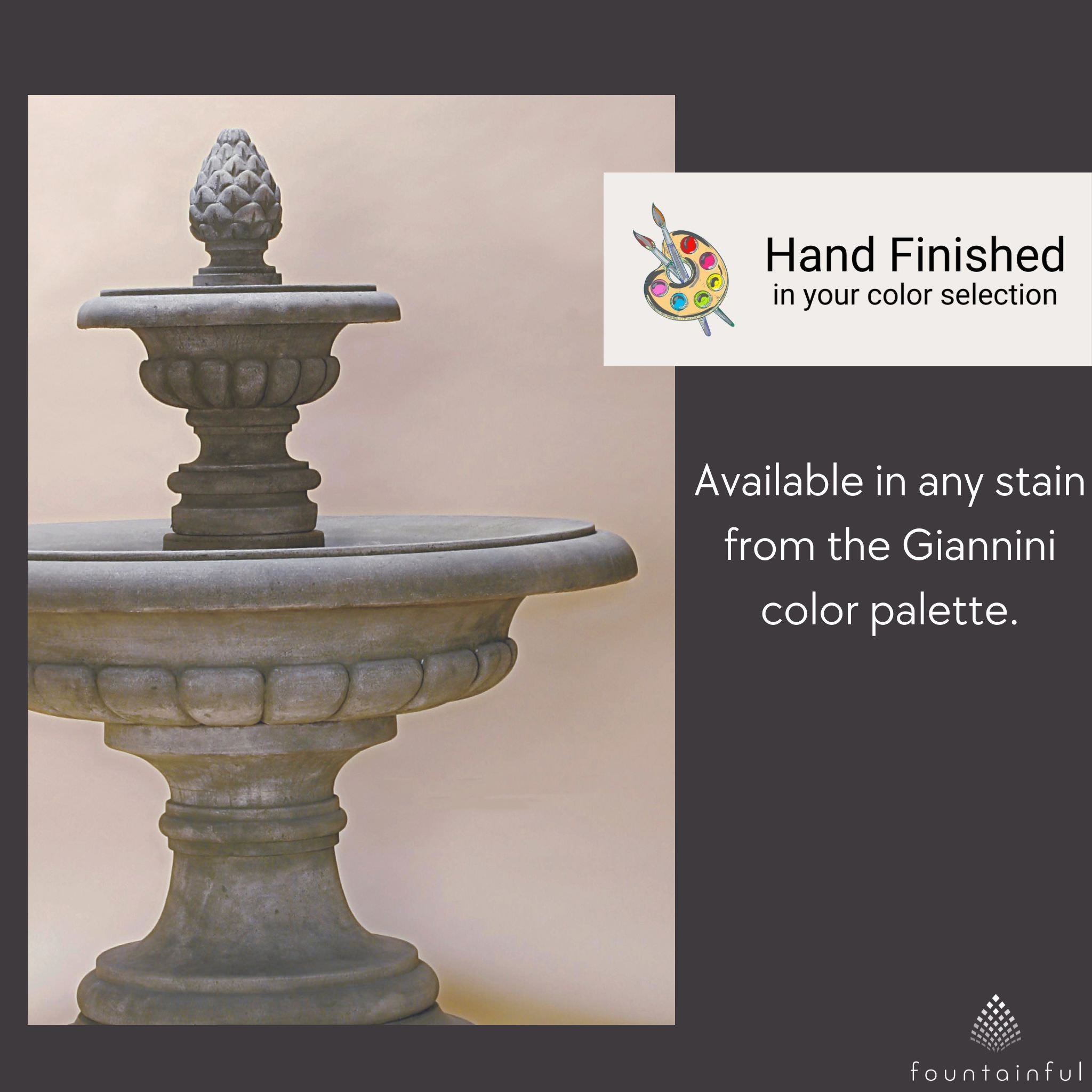 Fontana Grande 2-Tier Concrete Fountain - Giannini #1168