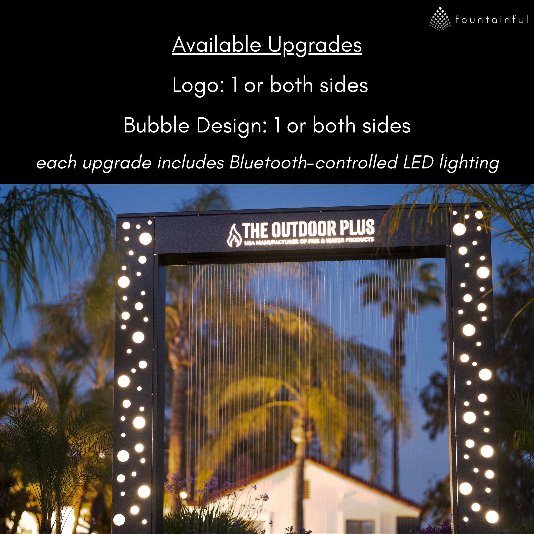 Paradise Falls Steel Rain Curtain Fountain - The Outdoor Plus