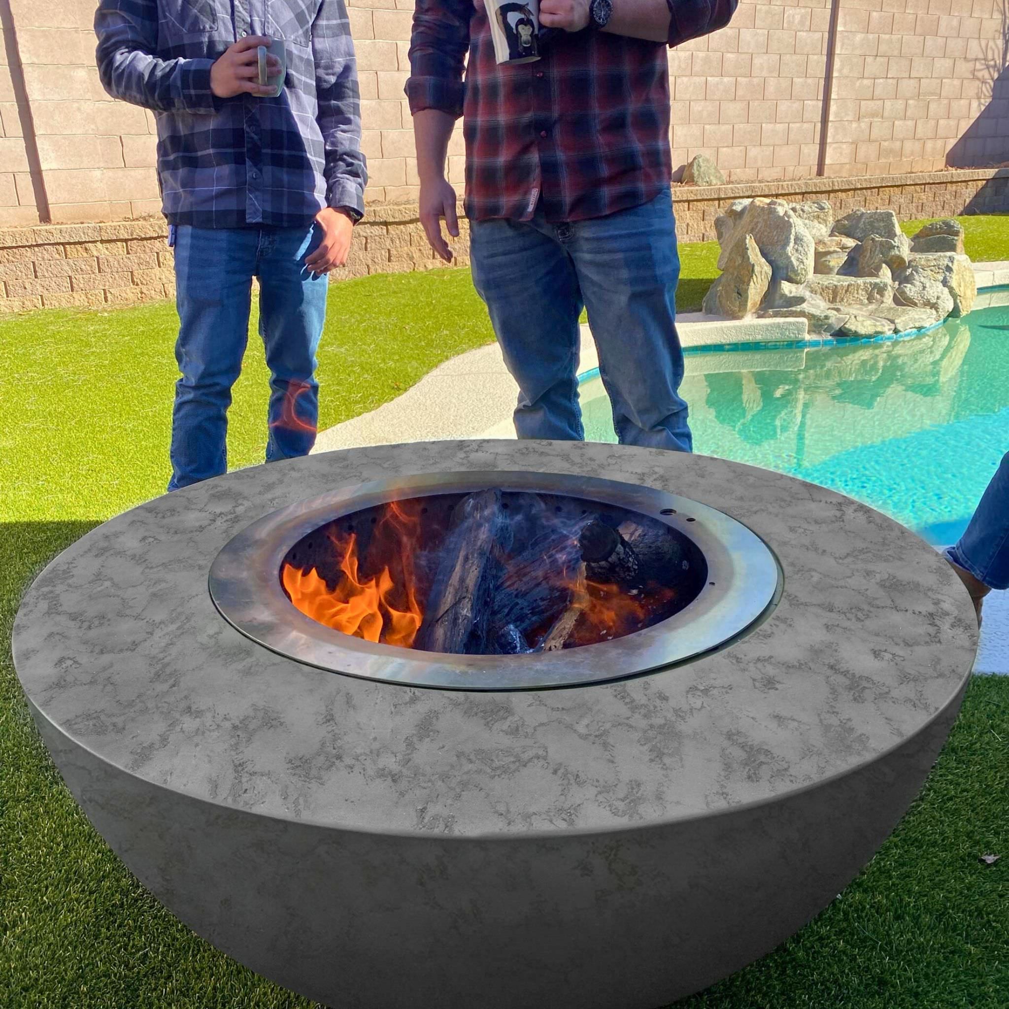 Luna Smokeless Concrete Fire Pit - Phoenix Design Cast
